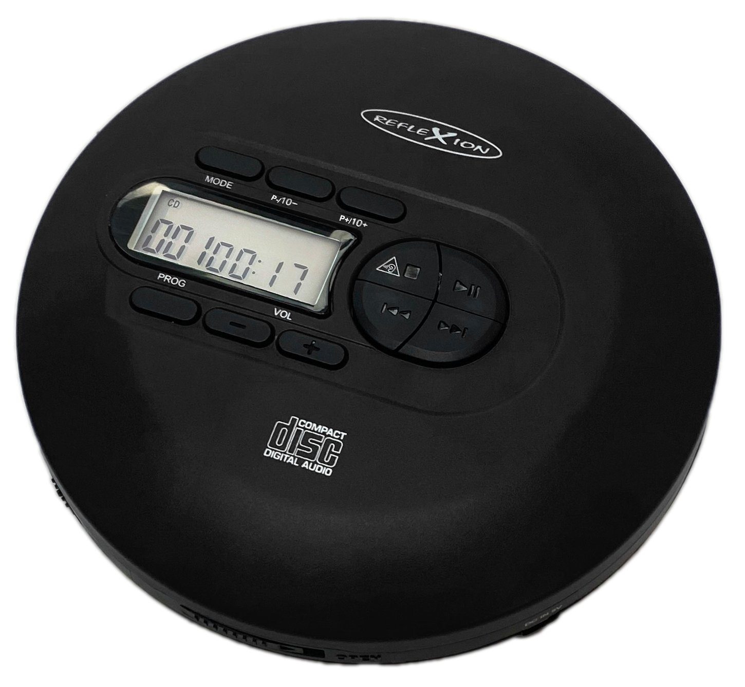 Reflexion PCD520MF Hochwertiger Discman für ein unverwechselbares Hörerlebnis tragbarer CD-Player (PPL-UKW Radio, Antishock-System, Hörbuchfunktion, inkl. Ohrhörer)