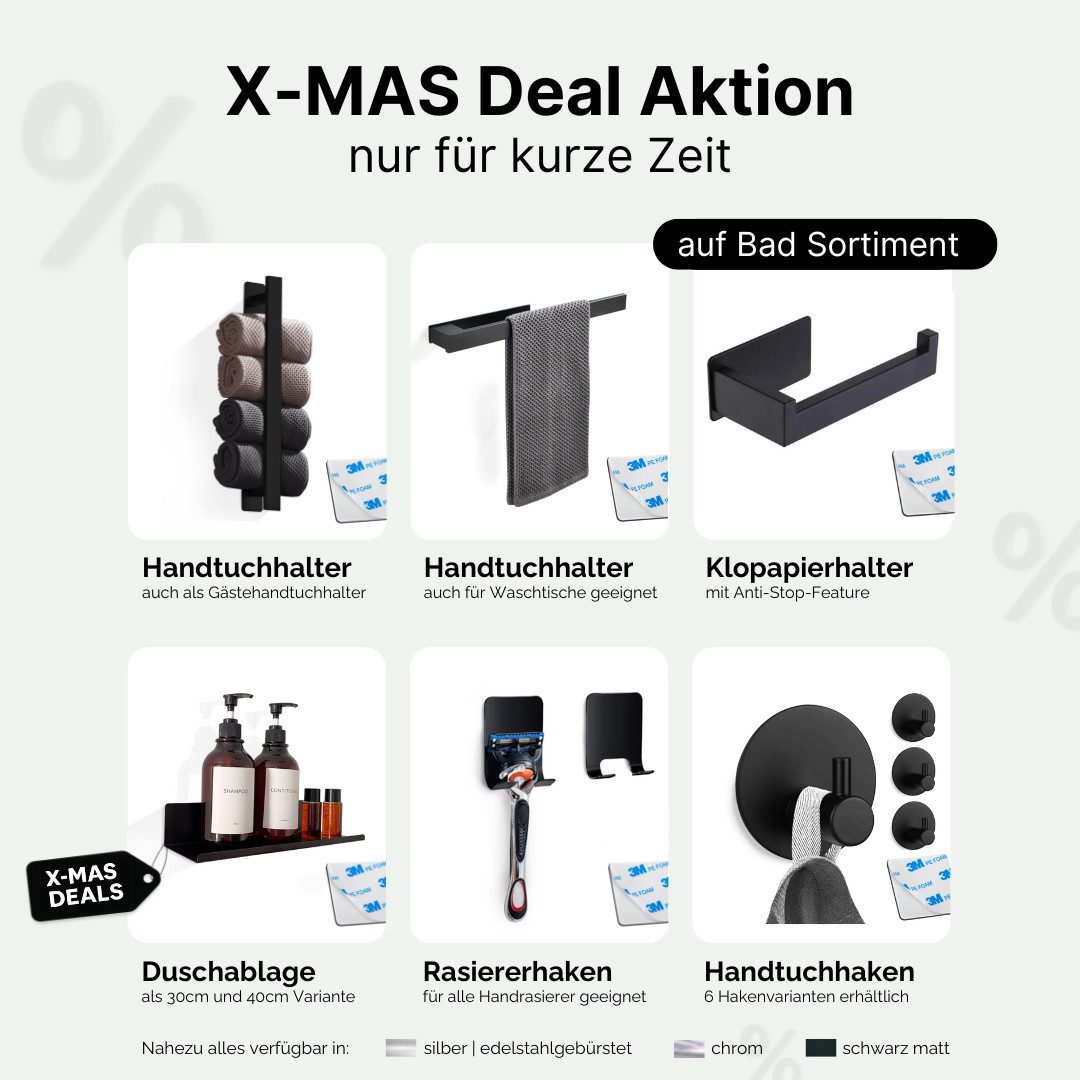 LIVINA HOME Duschabzieher Duschwischer Set + Halter, Dusche Badezimmer Badabzieher ohne Bohren, (Badezimmerwischer mit Gummilippe inkl. 1 Haken), Fensterabziehe – Bild 5 von 5