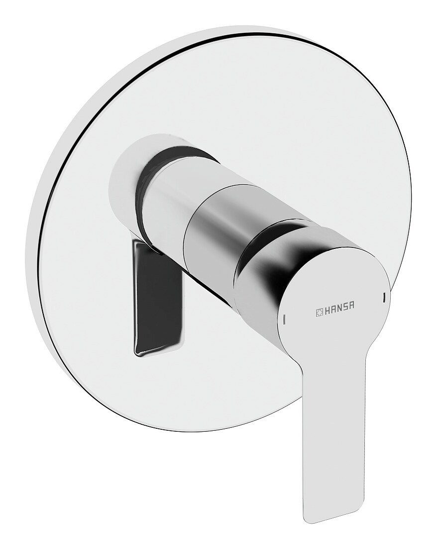 HANSA Duscharmatur Hansaligna Einhand-Brause-Batterie Fertigmontageset Design rund - Chrom