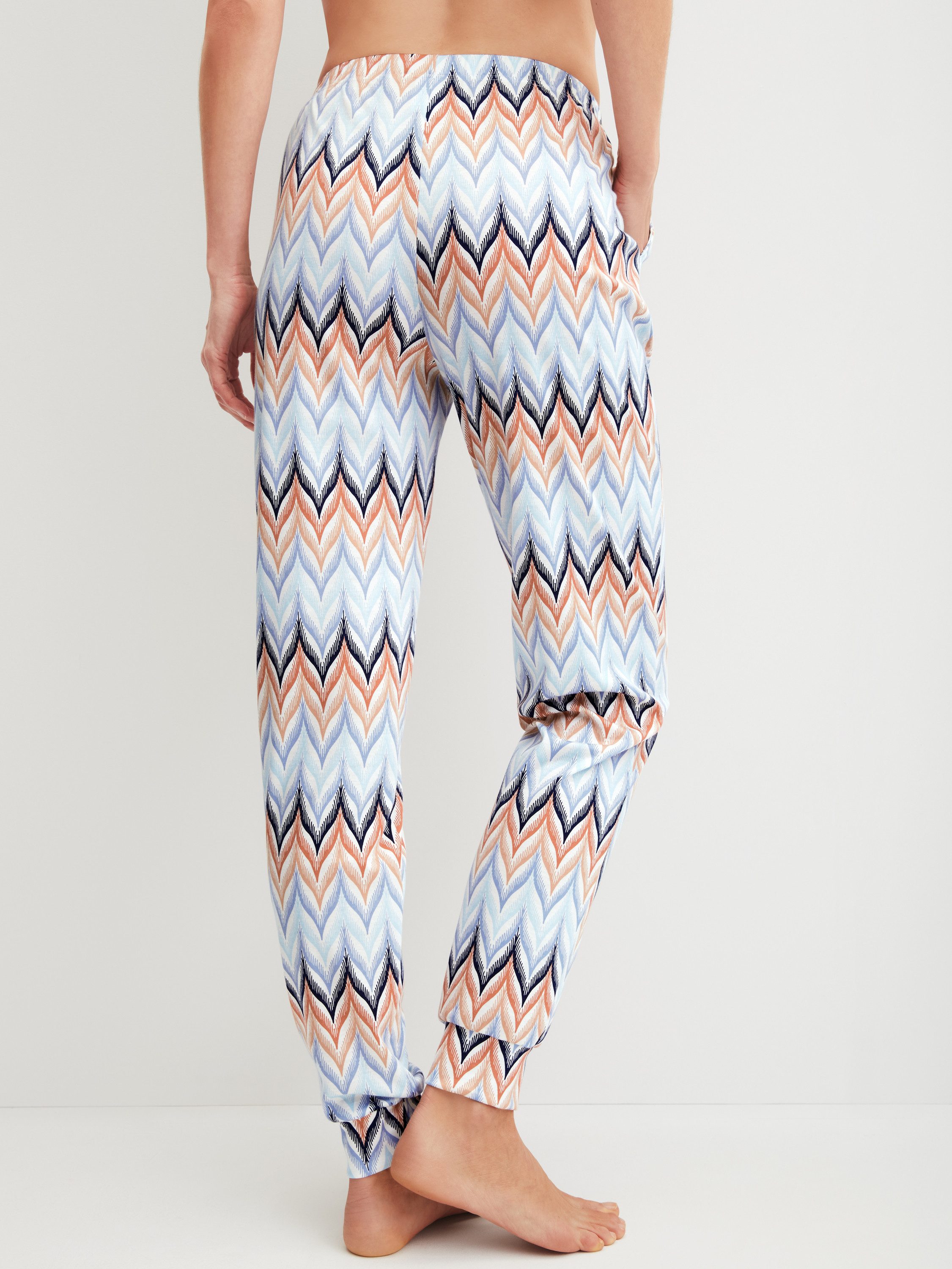 CALIDA Pyjamahose Favourites Tiles Damen (1-tlg) mit Bündchen, atmungsaktiv, pflegleicht, hautfreundlich