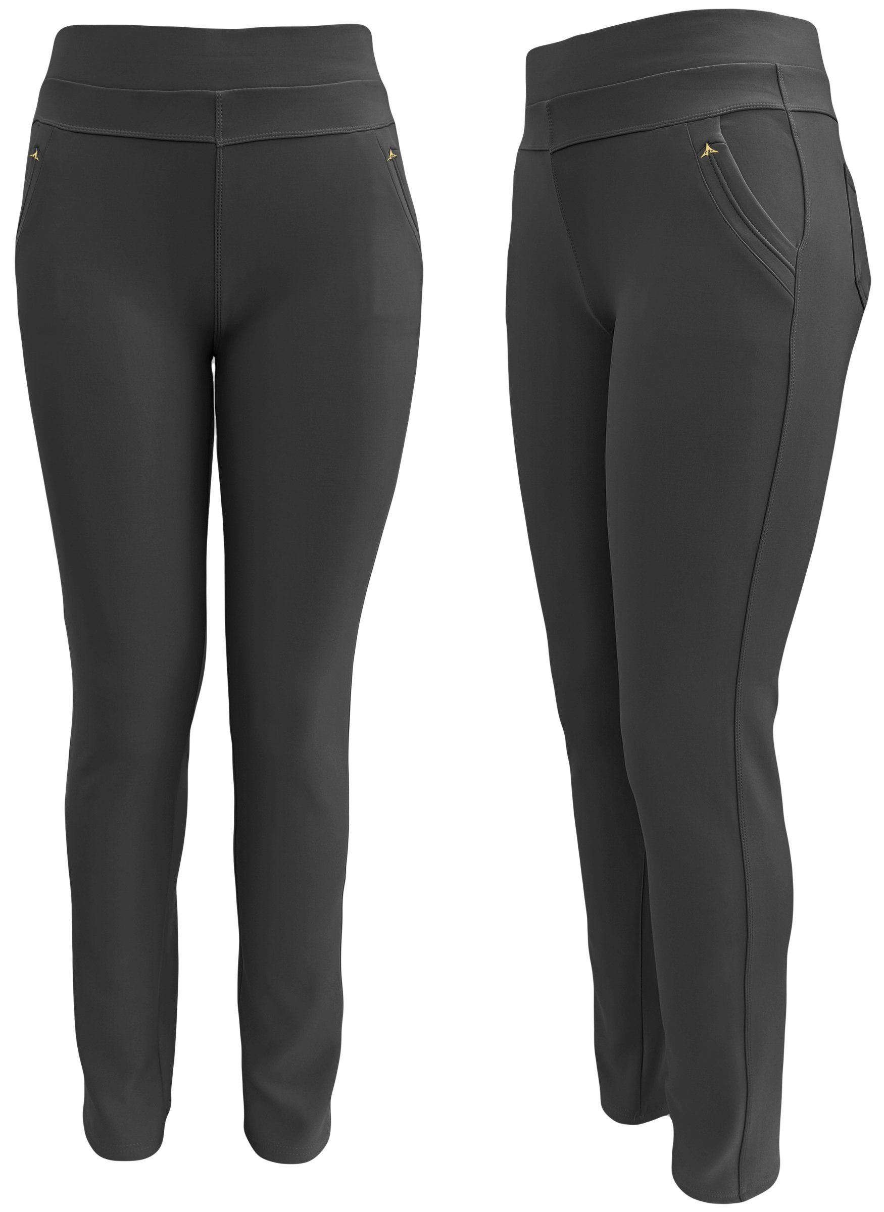 Design, auch Schlupfhose Komfortbund Damen oder Größen großen Haus- angenehme mit Leggings Freizeithose Damenmode Aurela modernes Classic erhältlich, Basic in Anthrazit (1-tlg)