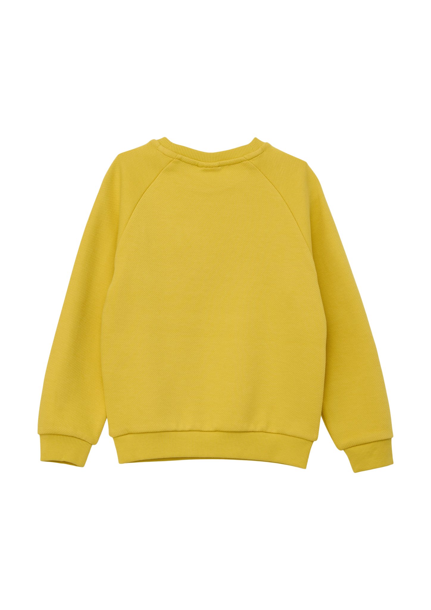 s.Oliver Sweatshirt Sweatshirt gelb mit Print-Detail