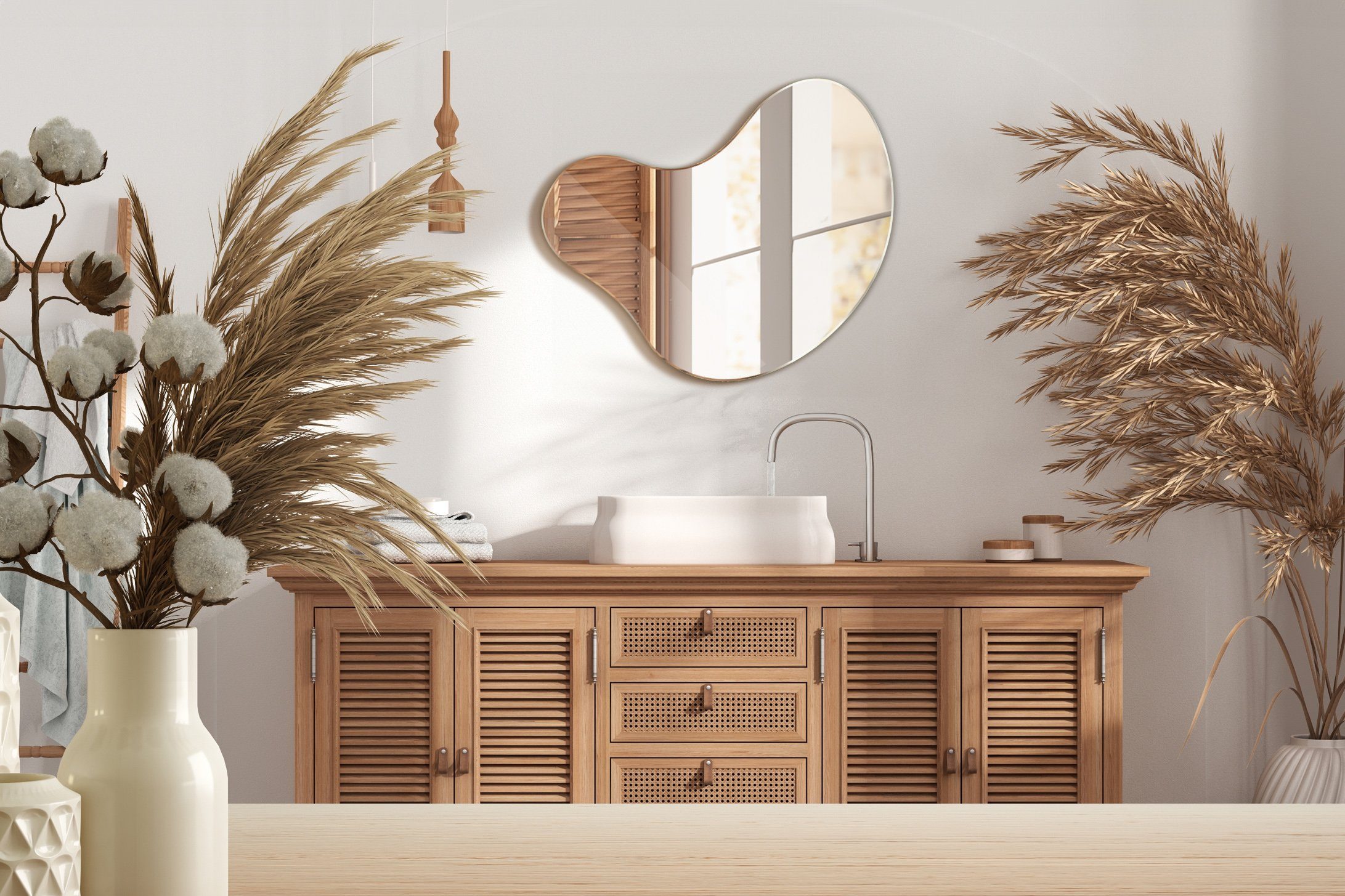 Tulup Dekospiegel Badezimmerspiegel Wandspiegel Irregulär Asymmetrisch (Unr günstig online kaufen