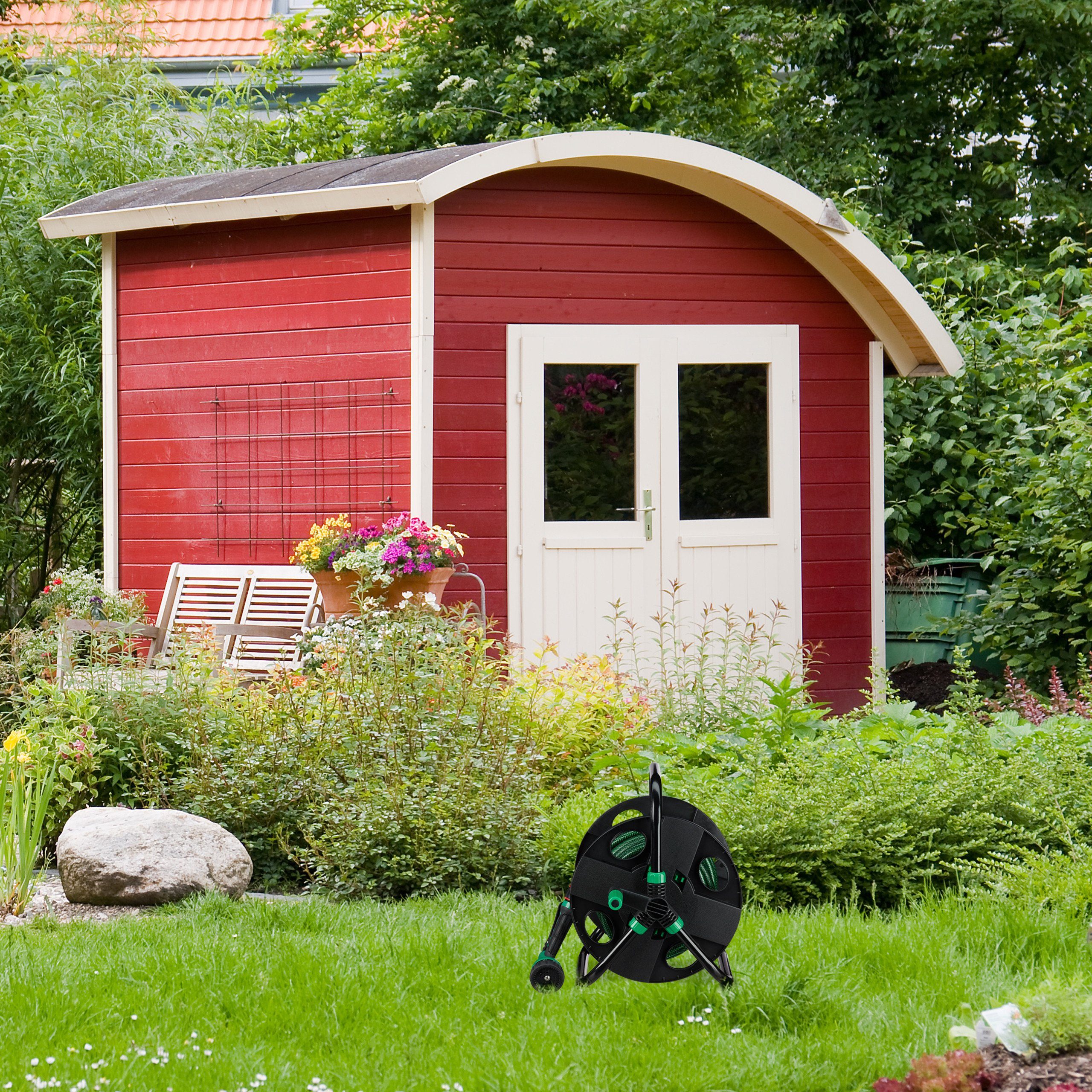 relaxdays Schlauchtrommel Schlauchtrommel