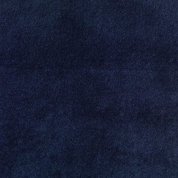 möbelando Loungesessel OTTOWA (B/H/T: 63x87x71 cm), aus Blau Samt in Blau mit Absetzungen in Metall Schwarz Lackiert