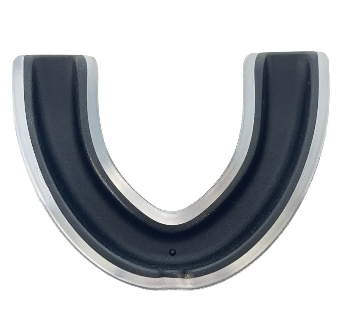 Phoenix Budosport Zahnschutz FIGHT Sport Mundschutz Vollkontakt 2-Schichten Boxen MMA Kickboxen, FIGHT Aufdruck, 2 Schichten, Gel, Hohe Sicherheit, schwarz, inkl. Dose