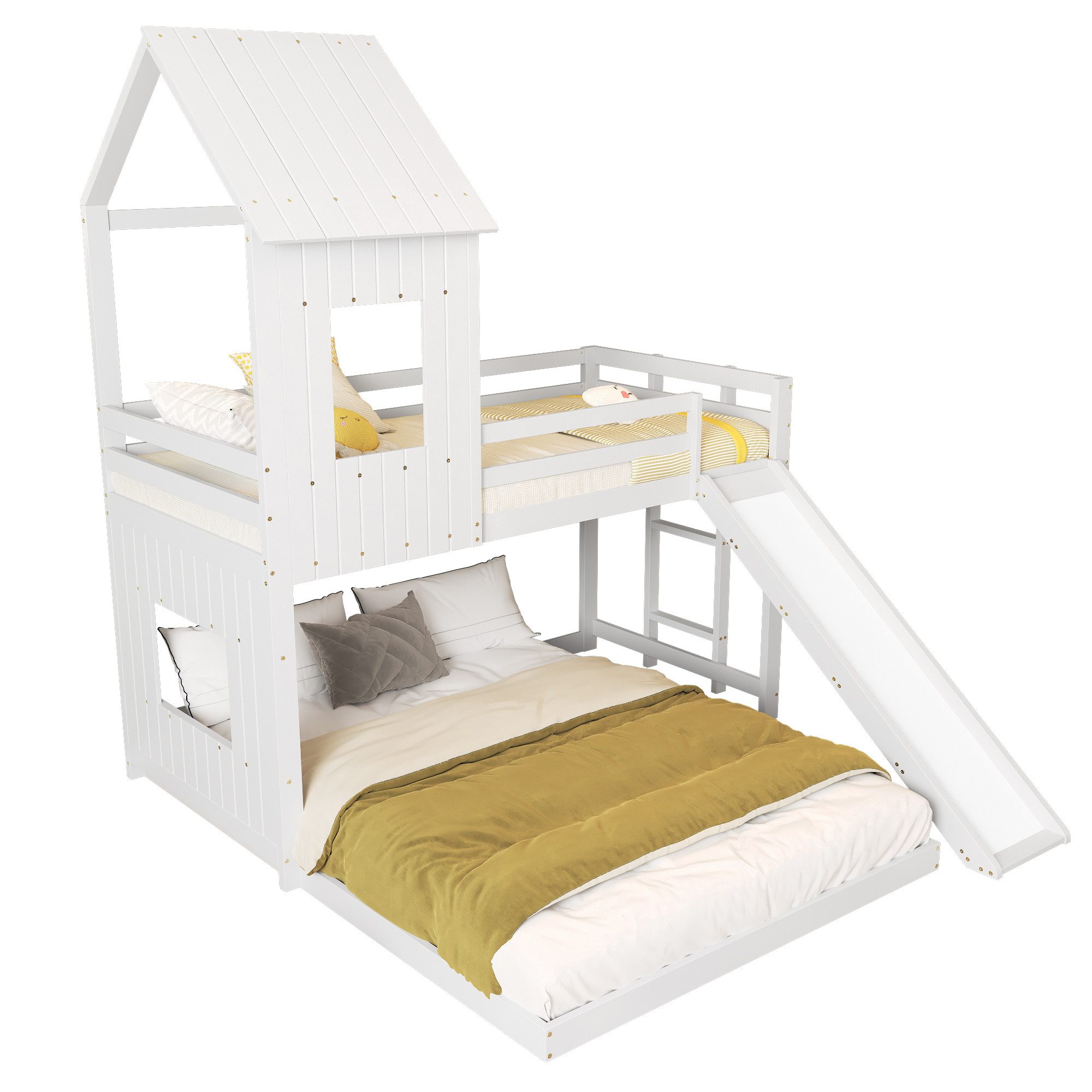 Merax Etagenbett, Kinderbett 90x200cm mit Unterbett günstig online kaufen