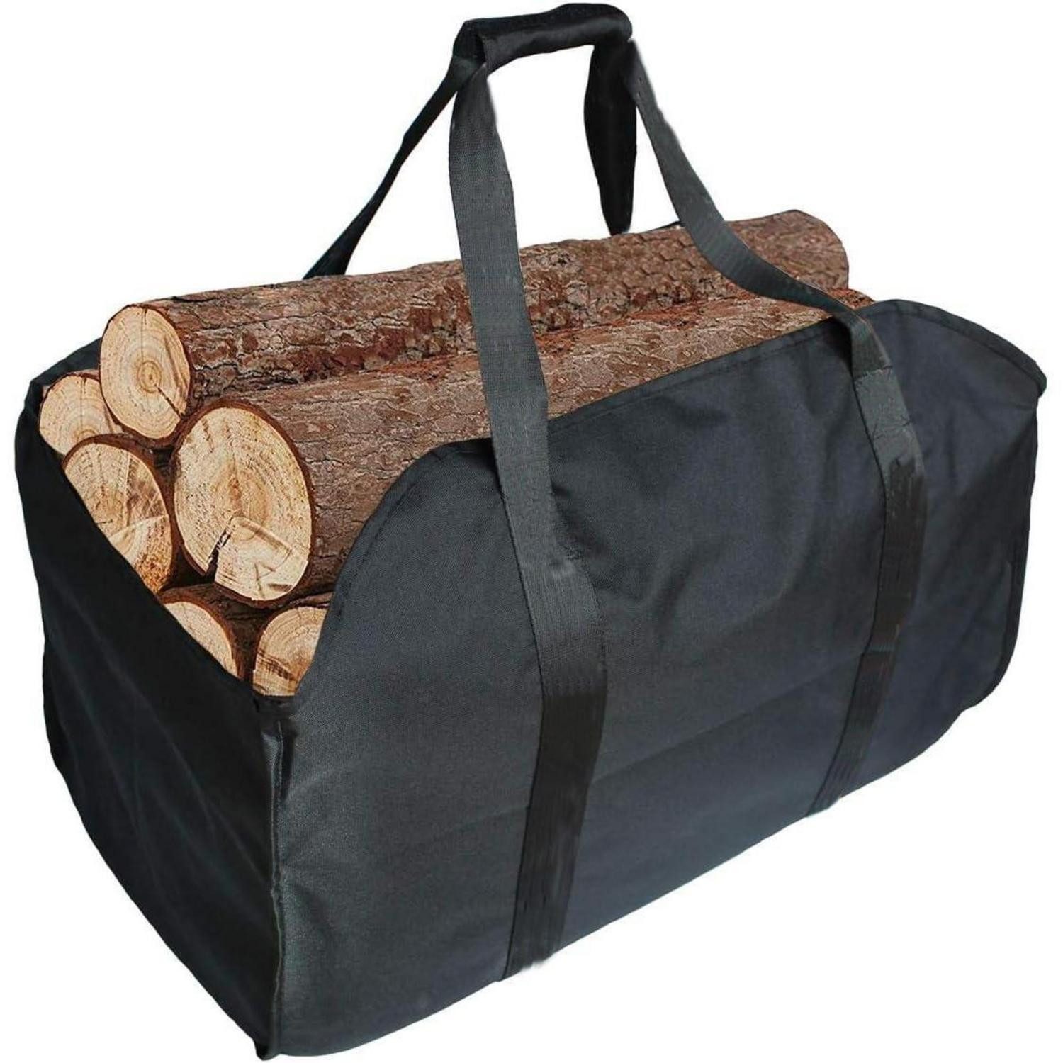 LuxusKollektion Kaminholzkorb Tragetasche Brennholz Gelb/Schwarz 23x16x13inch