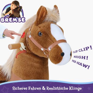 PonyCycle Reitpferd PonyCycle® Modell U Kinder Reiten auf Pferd Spielzeug - Braunes, Größe 3 für 3-5 Jahre, Ux324