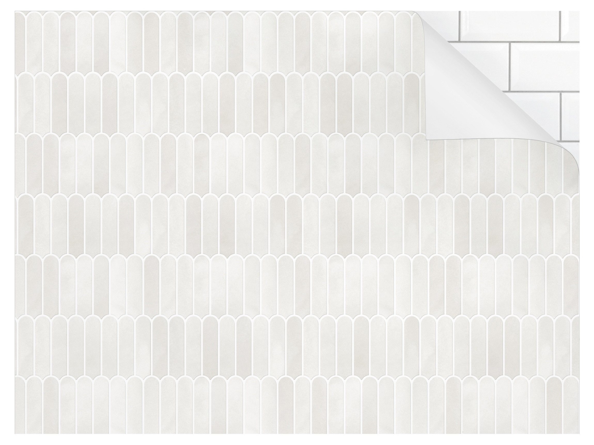 Bilderdepot24 Küchenrückwand selbstklebend weiss mit Motiv, (1-tlg., Nischenrückwand - für Fliesenspiegel ohne Bohren - matt), Nischenrückwand Fliesenoptik fugenlos Wandpaneel Küche Herd