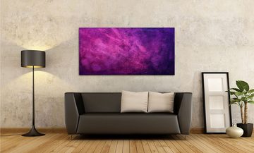 WandbilderXXL Gemälde Purple Sky 140 x 70 cm, Abstraktes Gemälde, handgemaltes Unikat