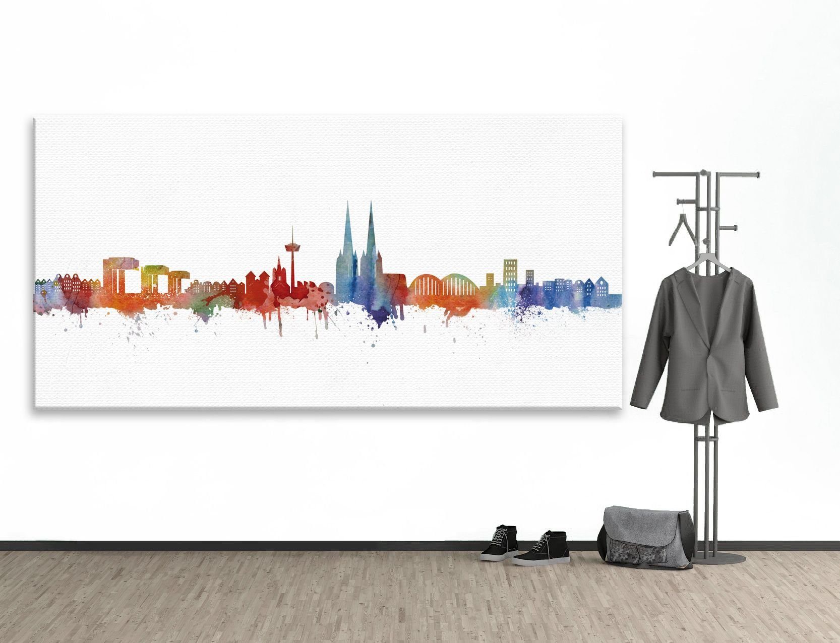 Leinwando Gemälde Leinwandbild Köln NRW Panorama günstig online kaufen