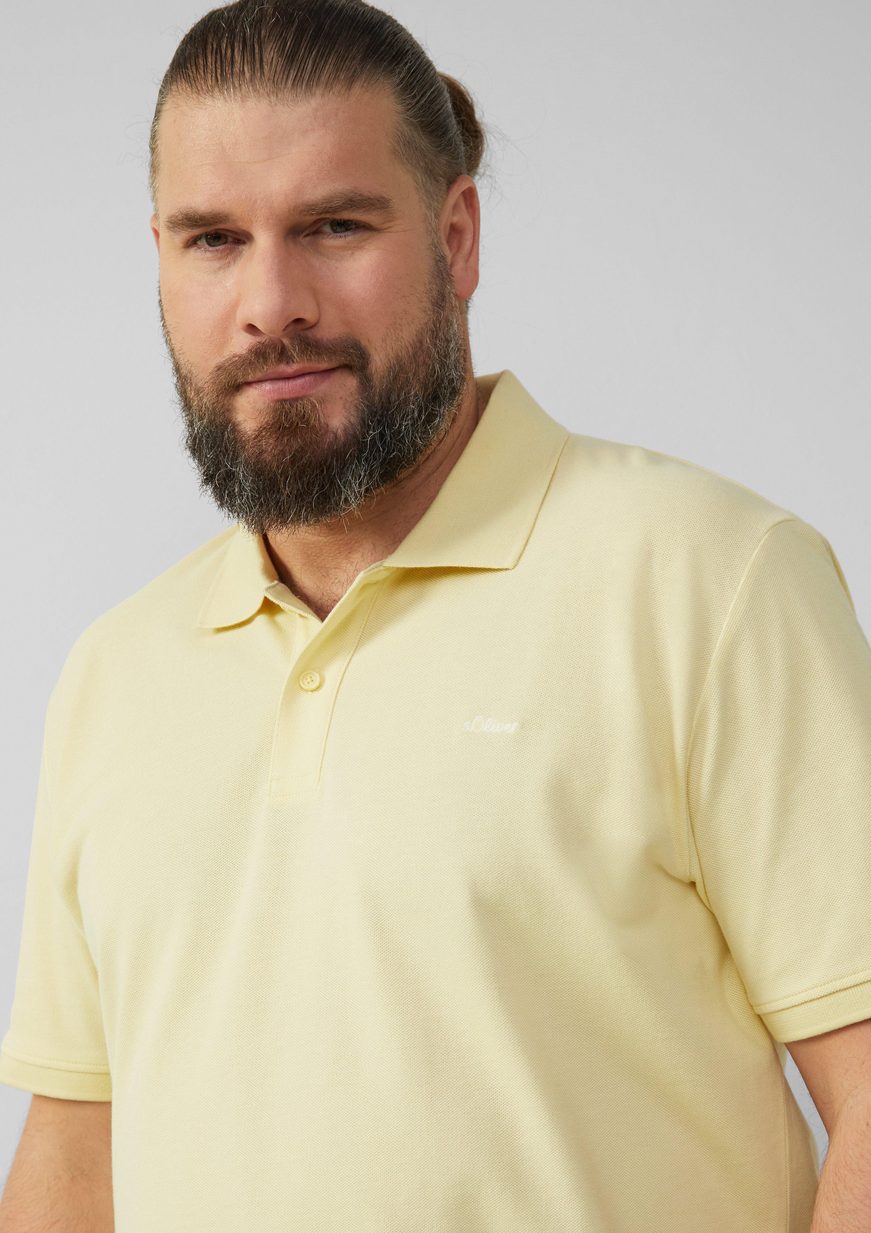 s.Oliver Kurzarmshirt Poloshirt aus Baumwollpiqué Stickerei günstig online kaufen