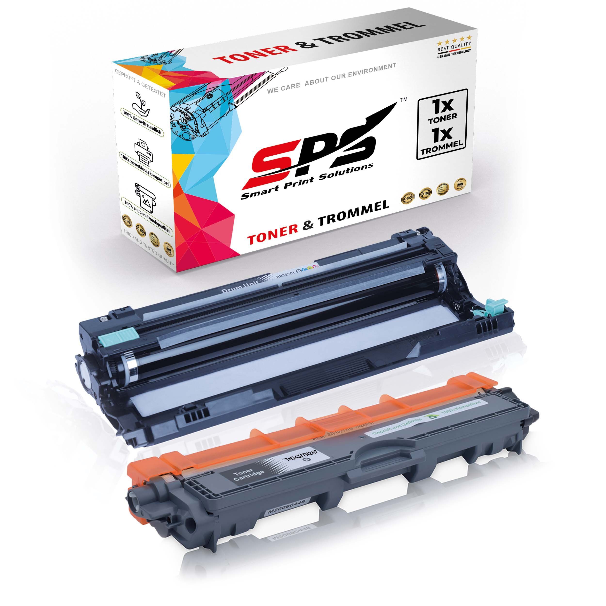 SPS Tonerkartusche Kompatibel für Brother DCP-L3517 DR-243CL TN-247BK, (2er Pack)