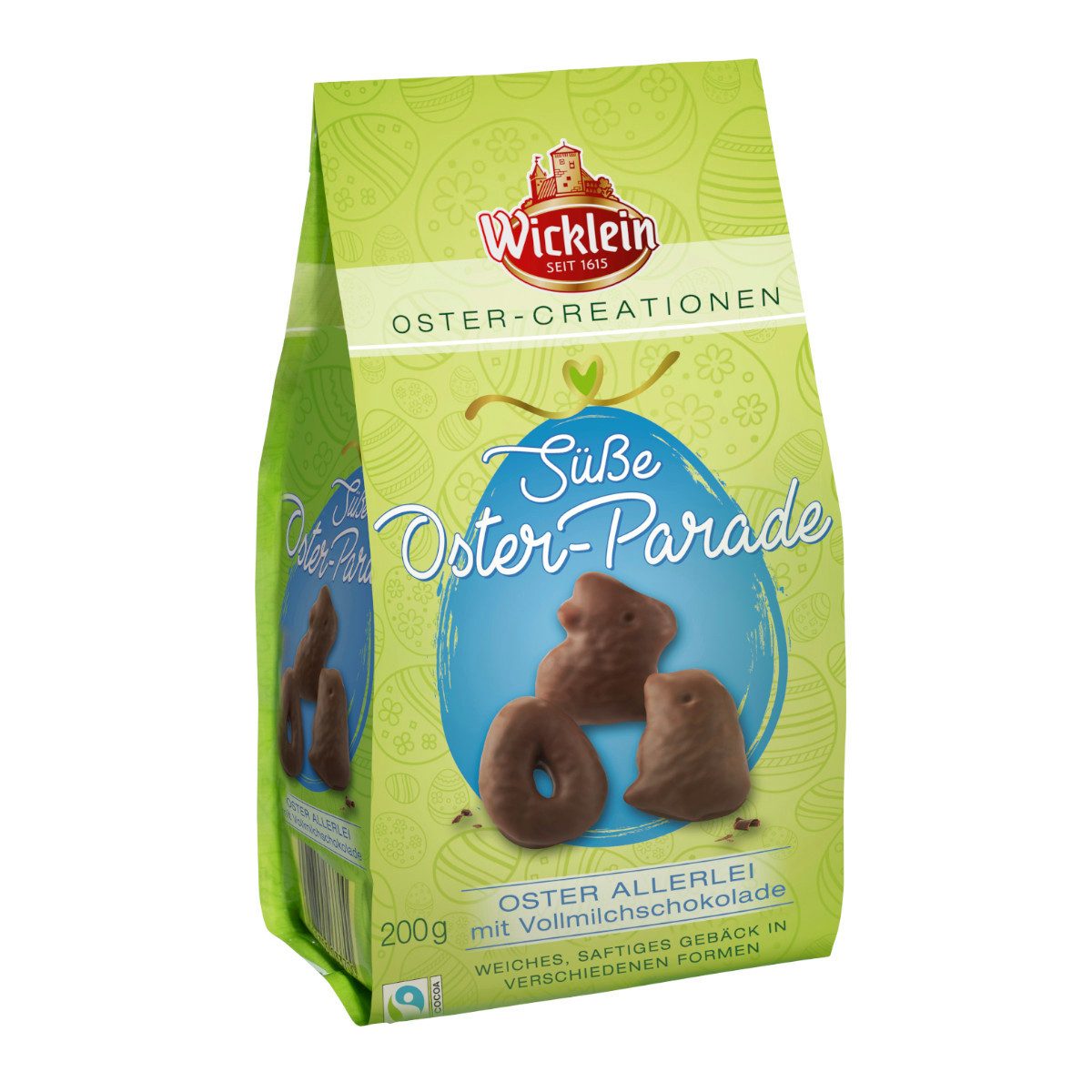 Wicklein Schokolade, Wicklein Süße Osterparade Oster-Allerlei Vollmilch Packung 200g