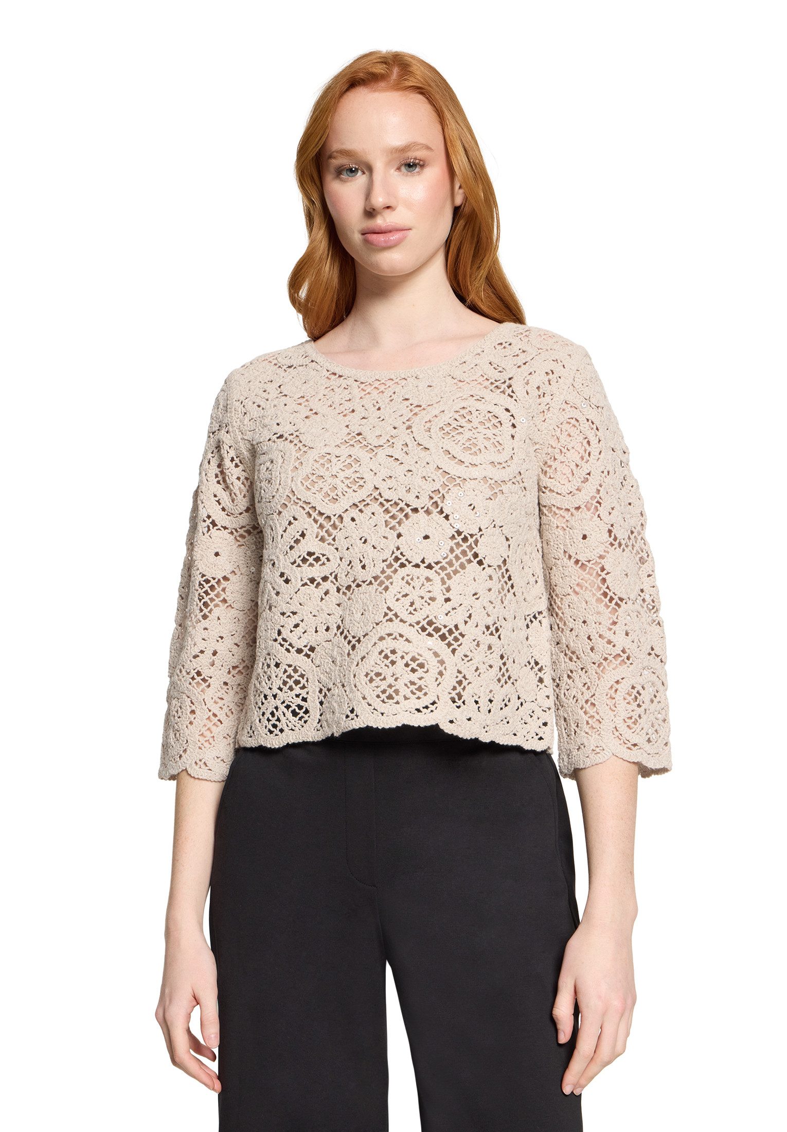 Betty Barclay Strickpullover Damen mit U-Boot-Ausschnitt (1-tlg)