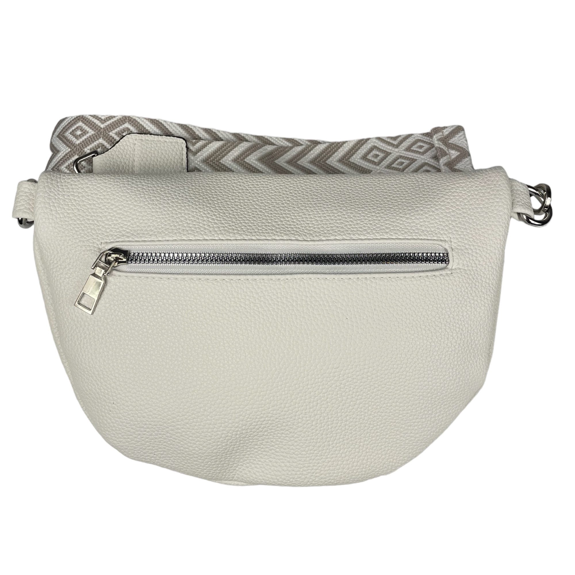 Taschen4life Umhängetasche moderne Bauchtasche Brusttasche Gürteltasche, CrossBody Bag, Bodybag Schultertasche, breiter Muster Stoffgurt/Umhängeband – Bild 4 von 5
