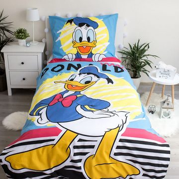 Kinderbettwäsche Wendebettwäsche Donald Duck aus Entenhausen, Disney, Renforcé, 2 teilig