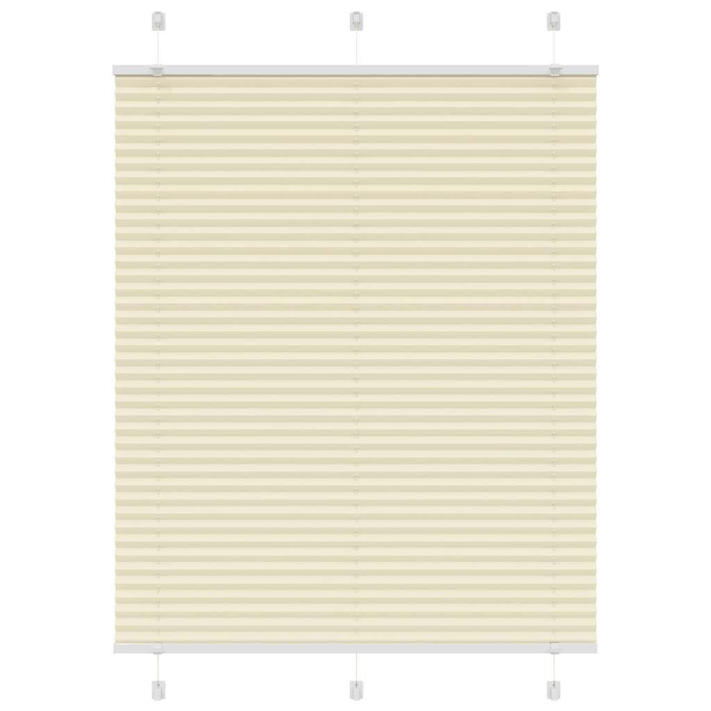 vidaXL Jalousie 110 x 100 cm Plissee Creme 110x100 cm Stoffbreite 109,4 cm Polyester