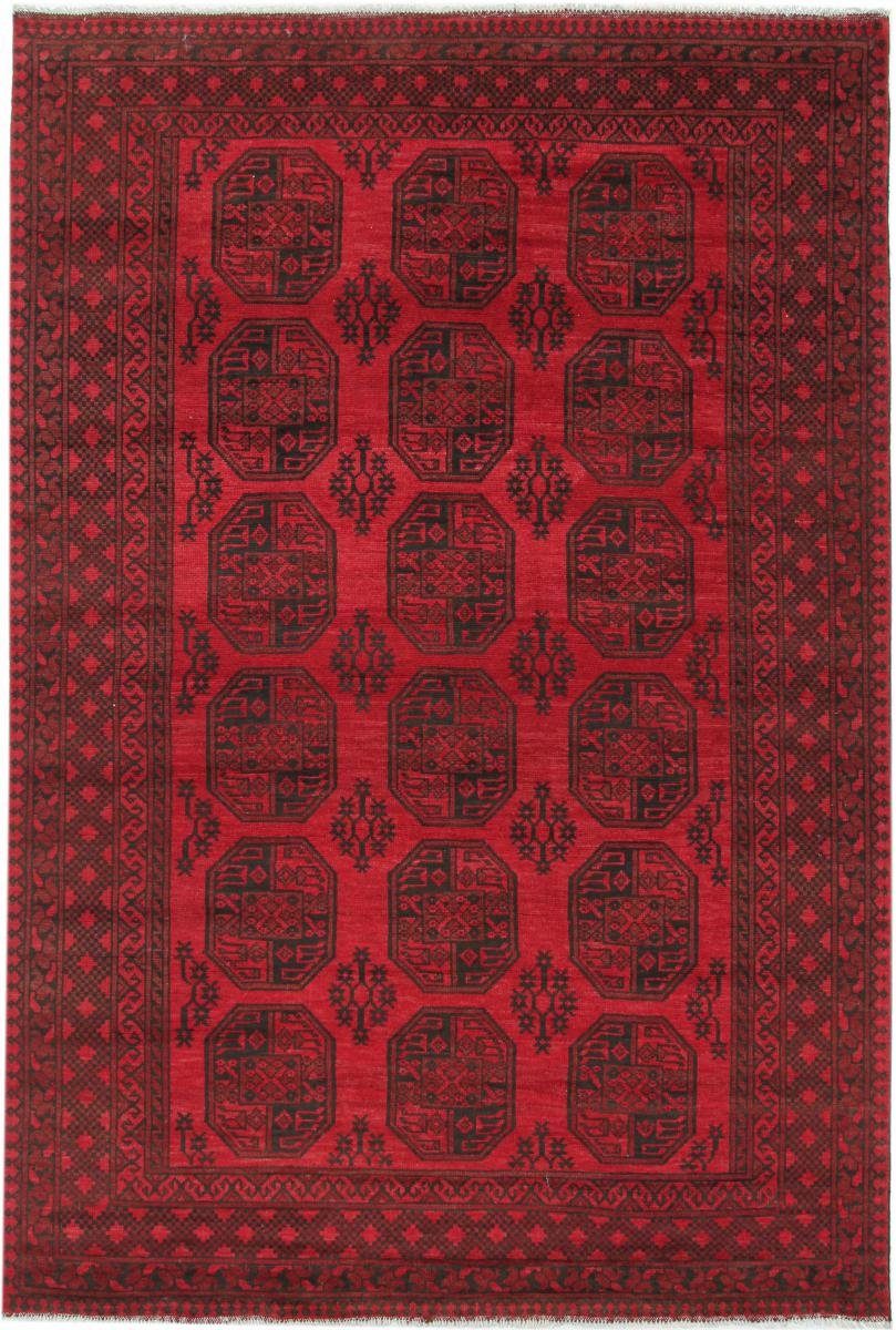Orientteppich Afghan Akhche 199x296 Handgeknüpfter Orientteppich, Nain Trading, rechteckig, Höhe: 6 mm