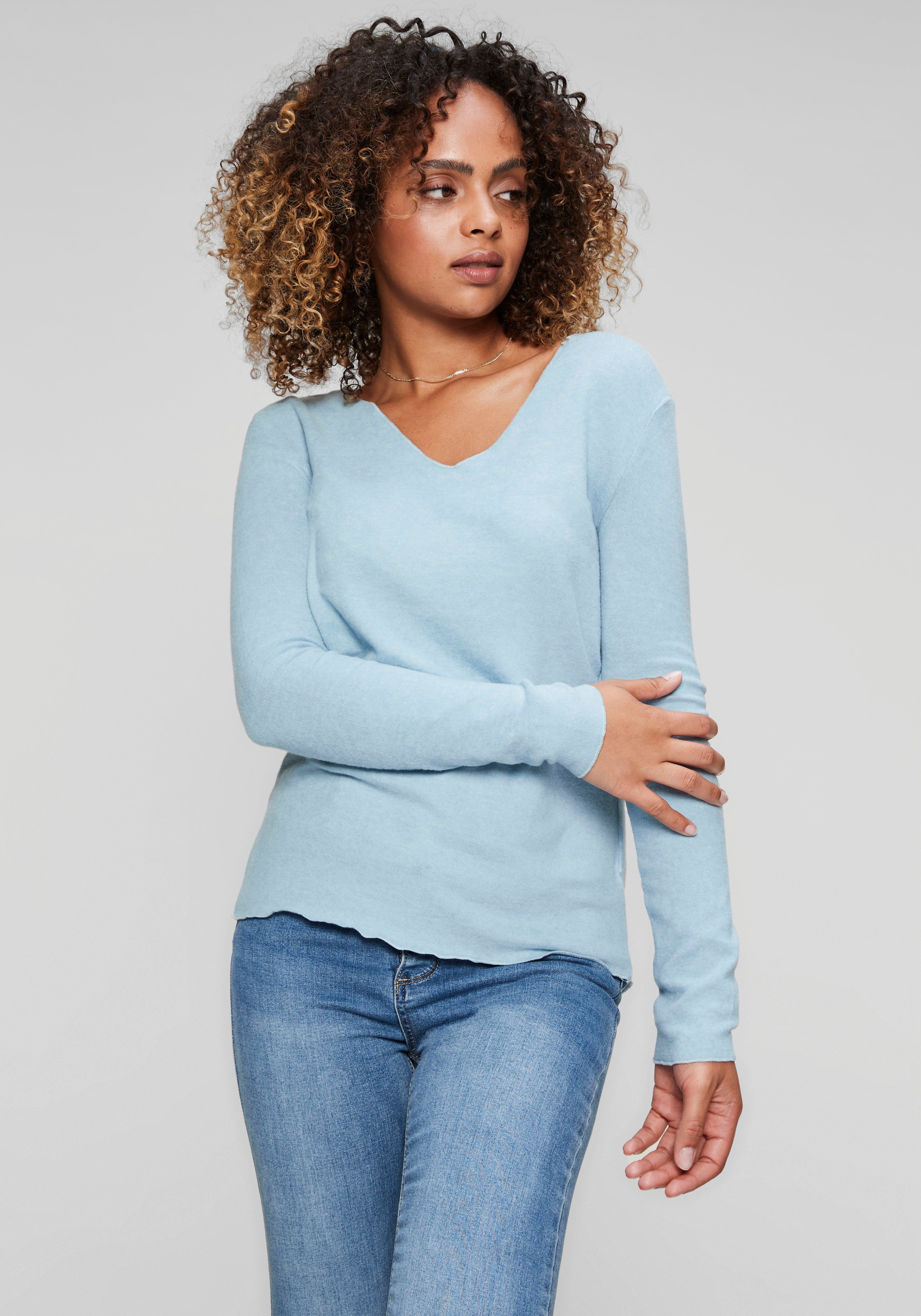 HaILY’S V-Ausschnitt-Pullover TP Zina ice blue marl