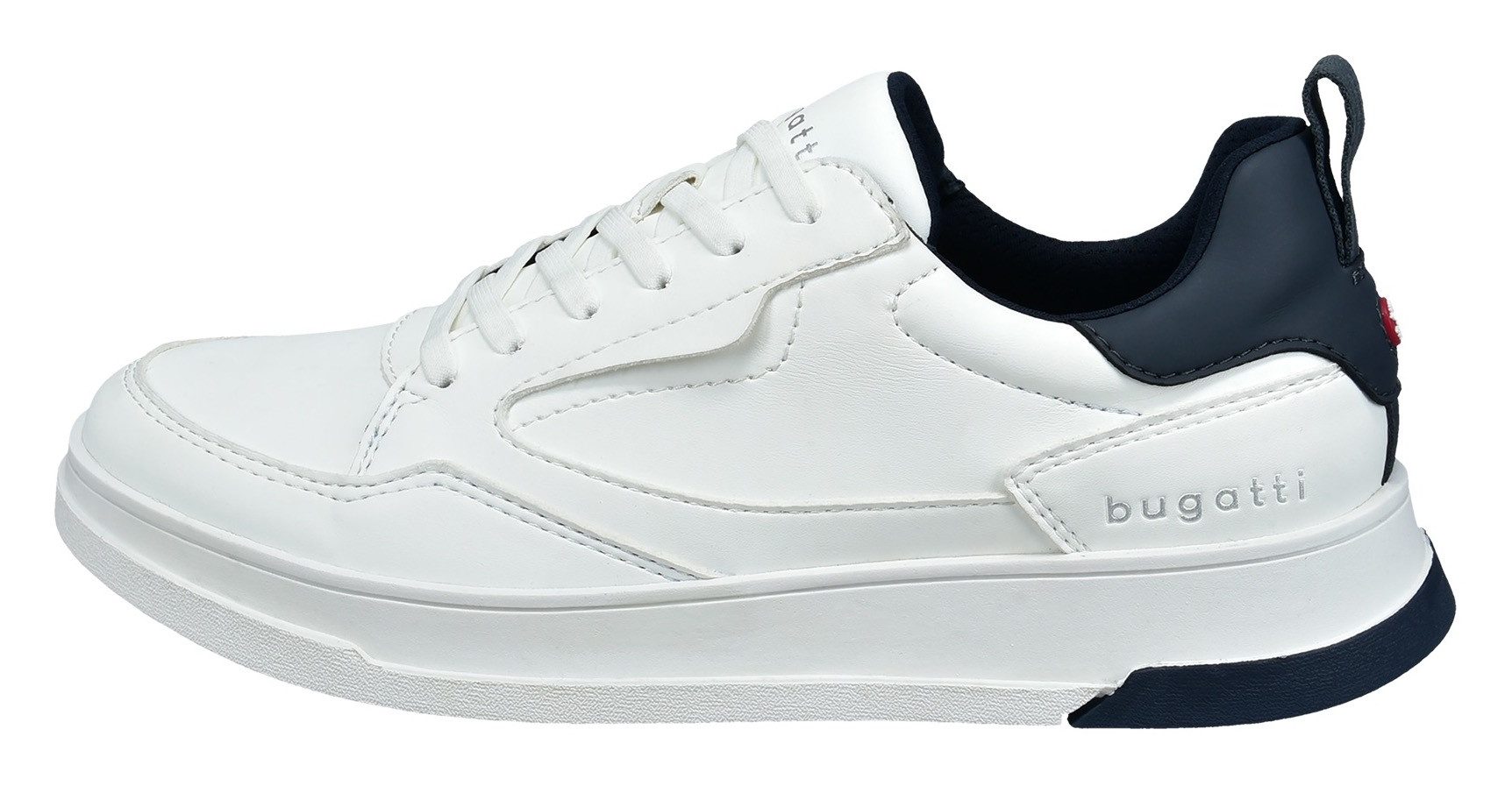 bugatti Keilsneaker, Freizeitschuh, Halbschuh, Schnürer mit Kontrastbesatz