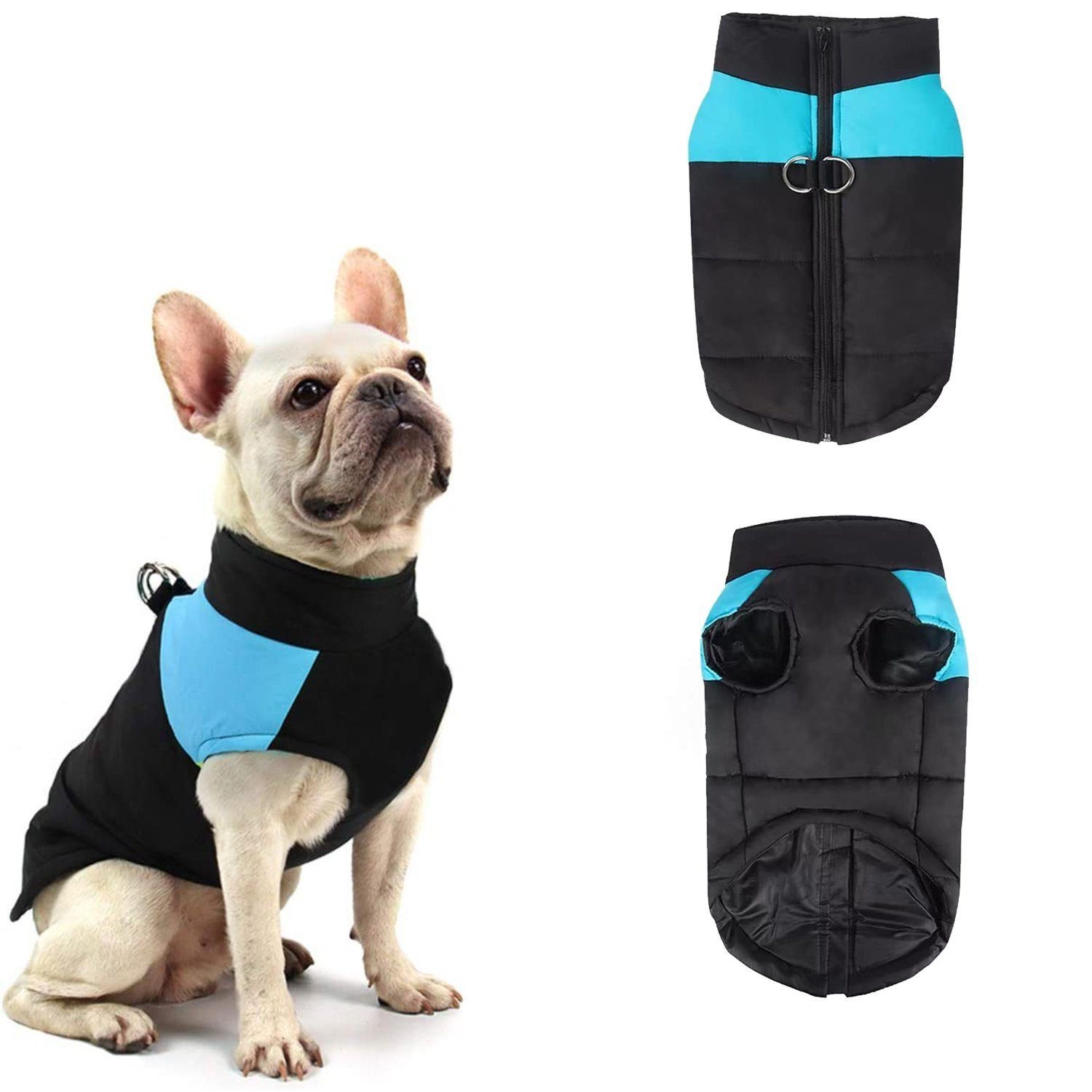 HUNKA Hunderegenmantel Jacke, Hundekleidung, warm, für kleine und mittelgroße Hunde