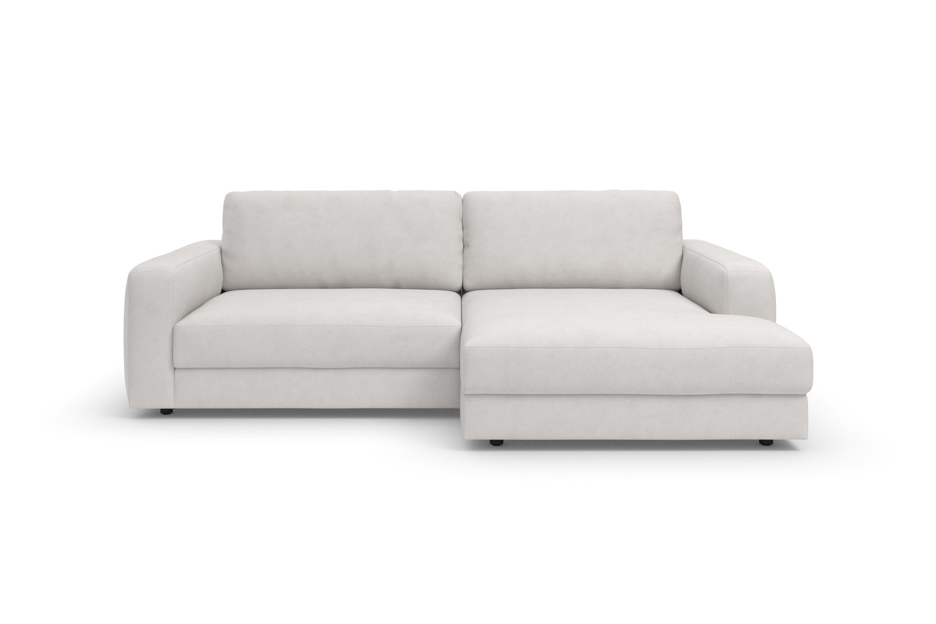 Stoff Ecksofa hohem mit Sitzkomfort, in trendigem Cord erhältlich 2 Bourbon, extra TRENDMANUFAKTUR Teile,