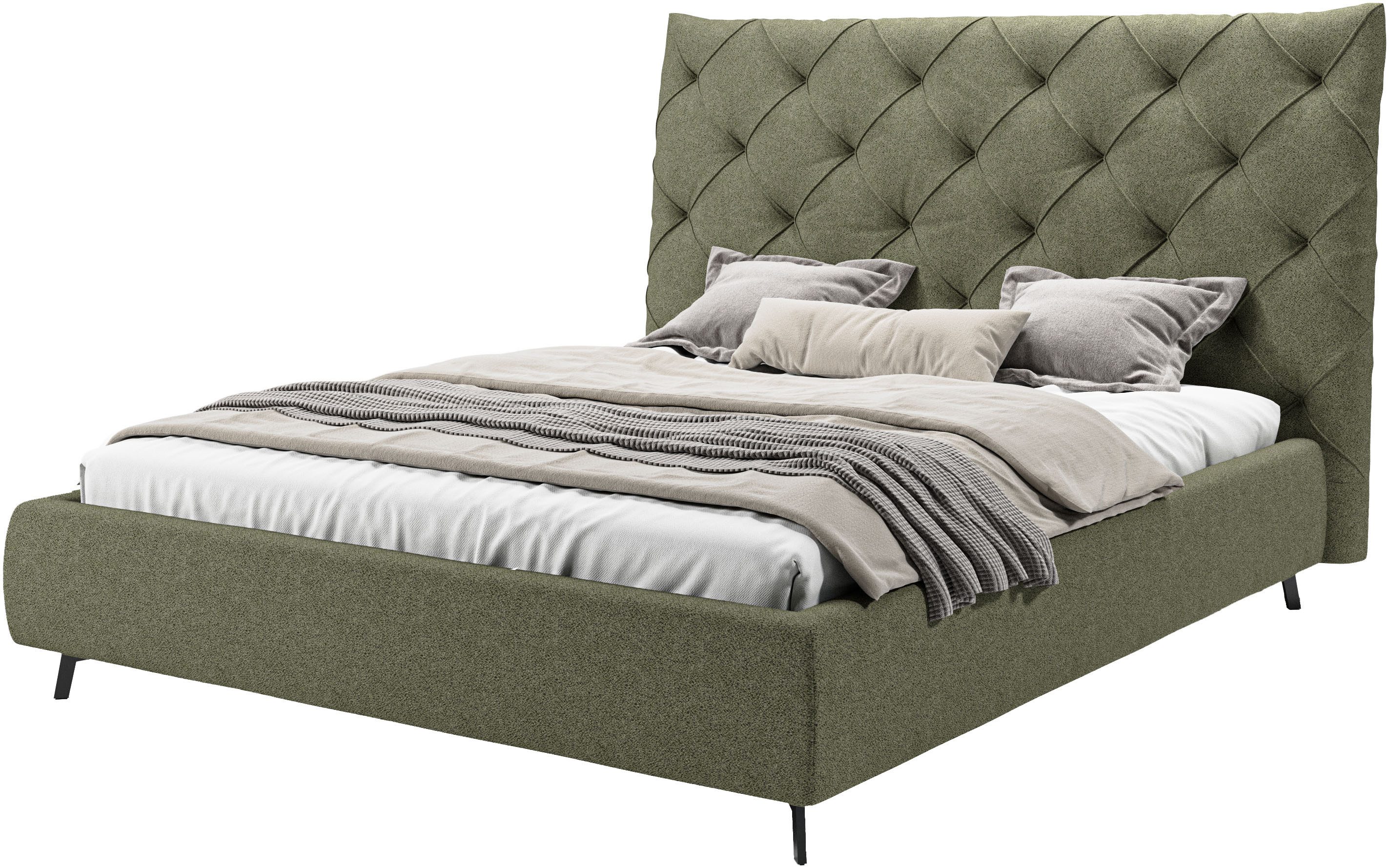 Home affaire Polsterbett Maxime, in 4 Breiten bis 200cm, auch in Leder, Kopfteilhöhe 143 cm, belastbar bis 280 kg, auch in Überlänge 220cm
