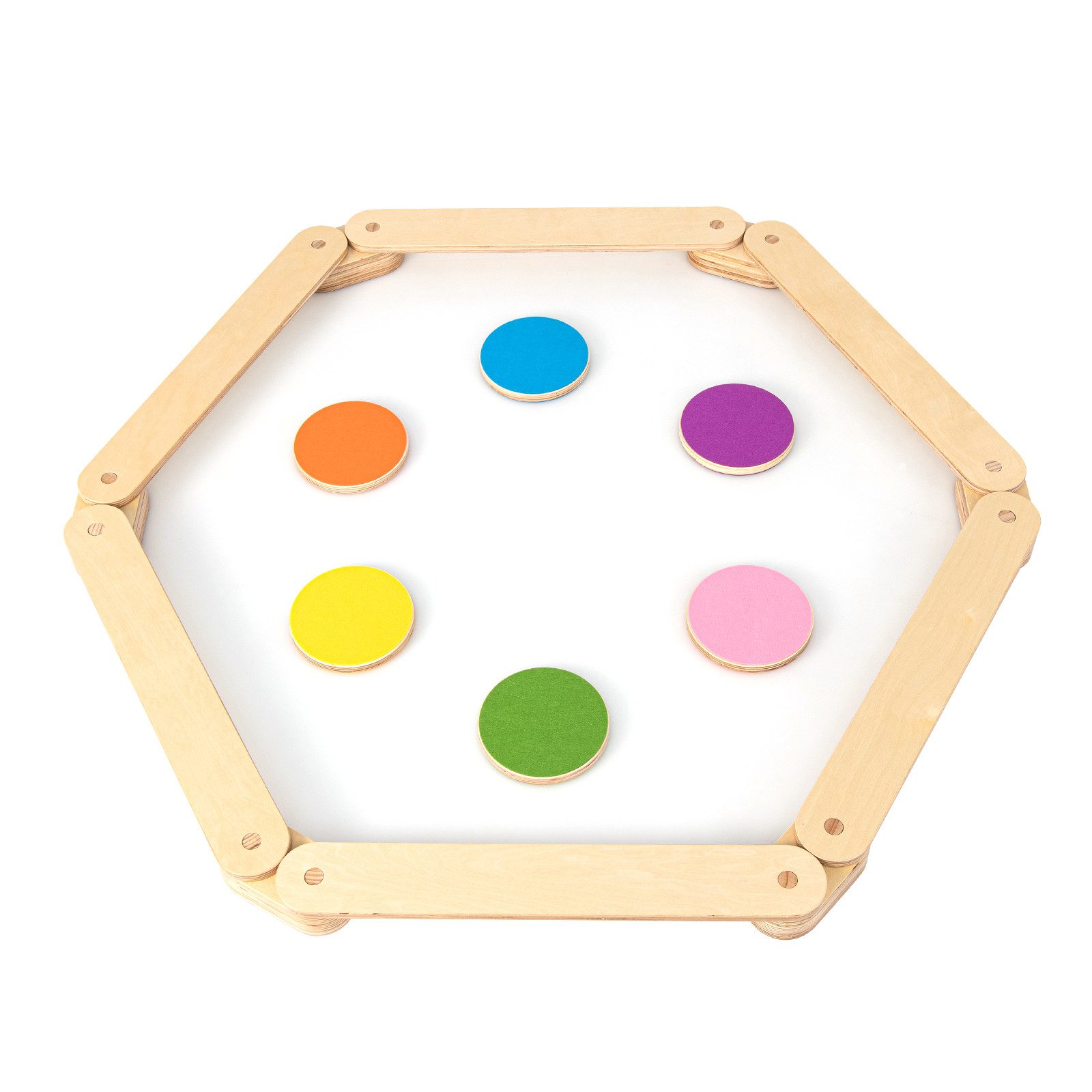 KOMFOTTEU Balanceboard Balancierbalken, mit 6 Trittsteine