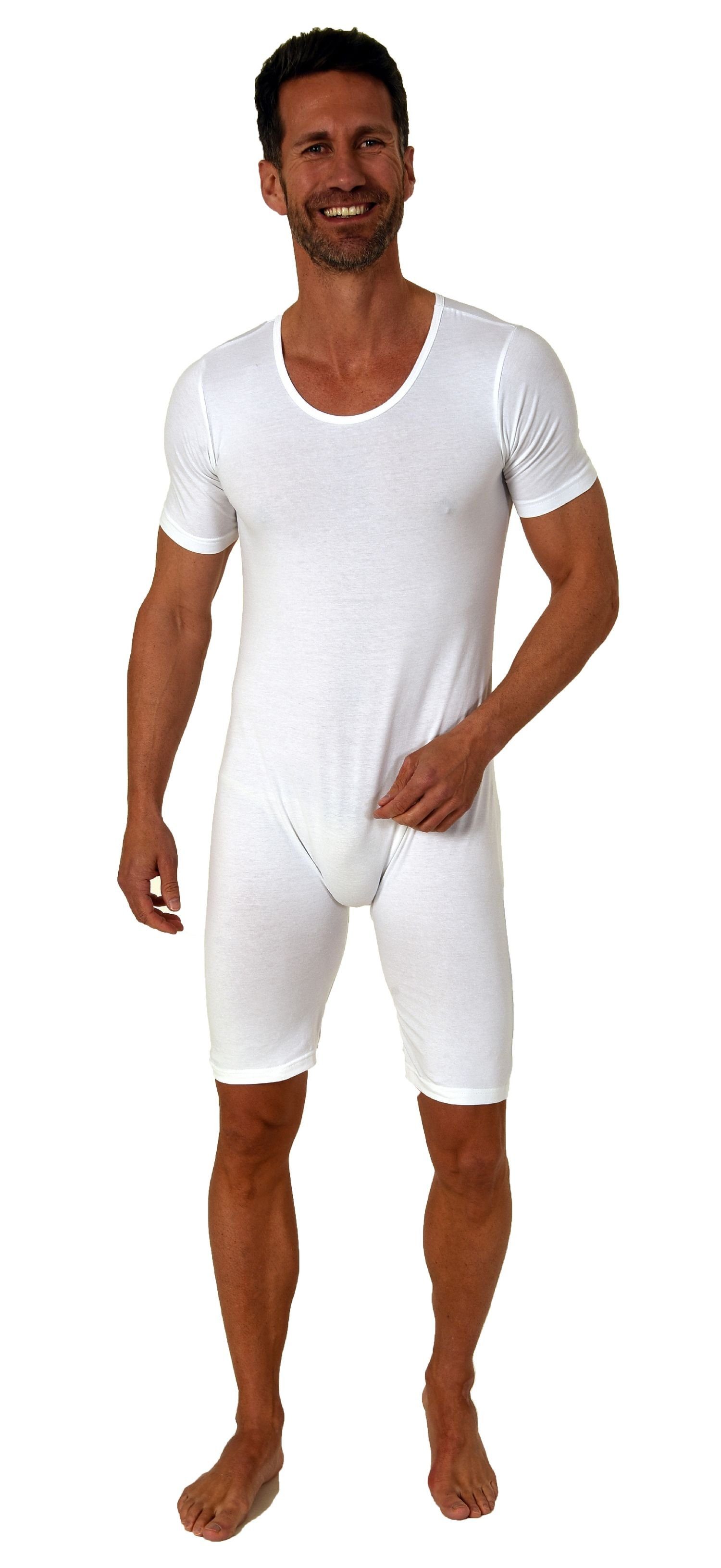 Normann Care Pyjama Pflegebody kurzarm - UNISEX - mit Beinreißverschluss