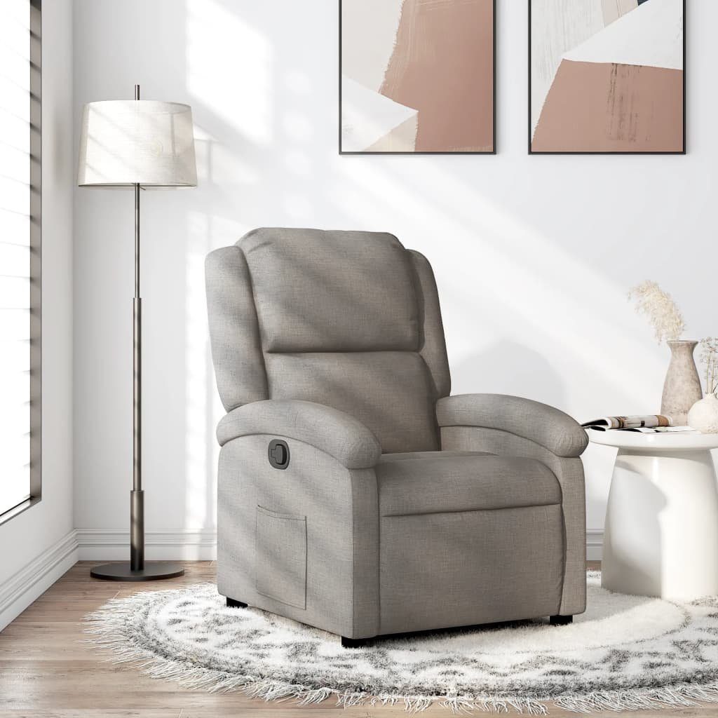 Taupe Relaxsessel Sessel Stoff (1-St) vidaXL