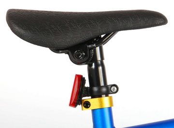 LeNoSa Kinderfahrrad BMX Cross-bike • Jungen Fahrrad 18 Zoll • weiß / blau • Alter: 4 - 7, 1 Gang, zwei Handbremsen