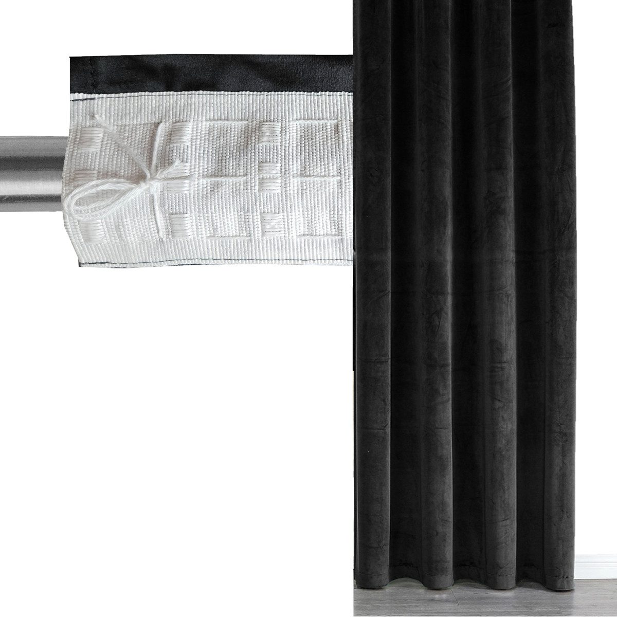 Vorhang SAMT Vorhang Ösen Verdunkelungsvorhang abdunkelnd (1 St), Kräuselband, abdunkelnd, Polyester, verdunkelnd