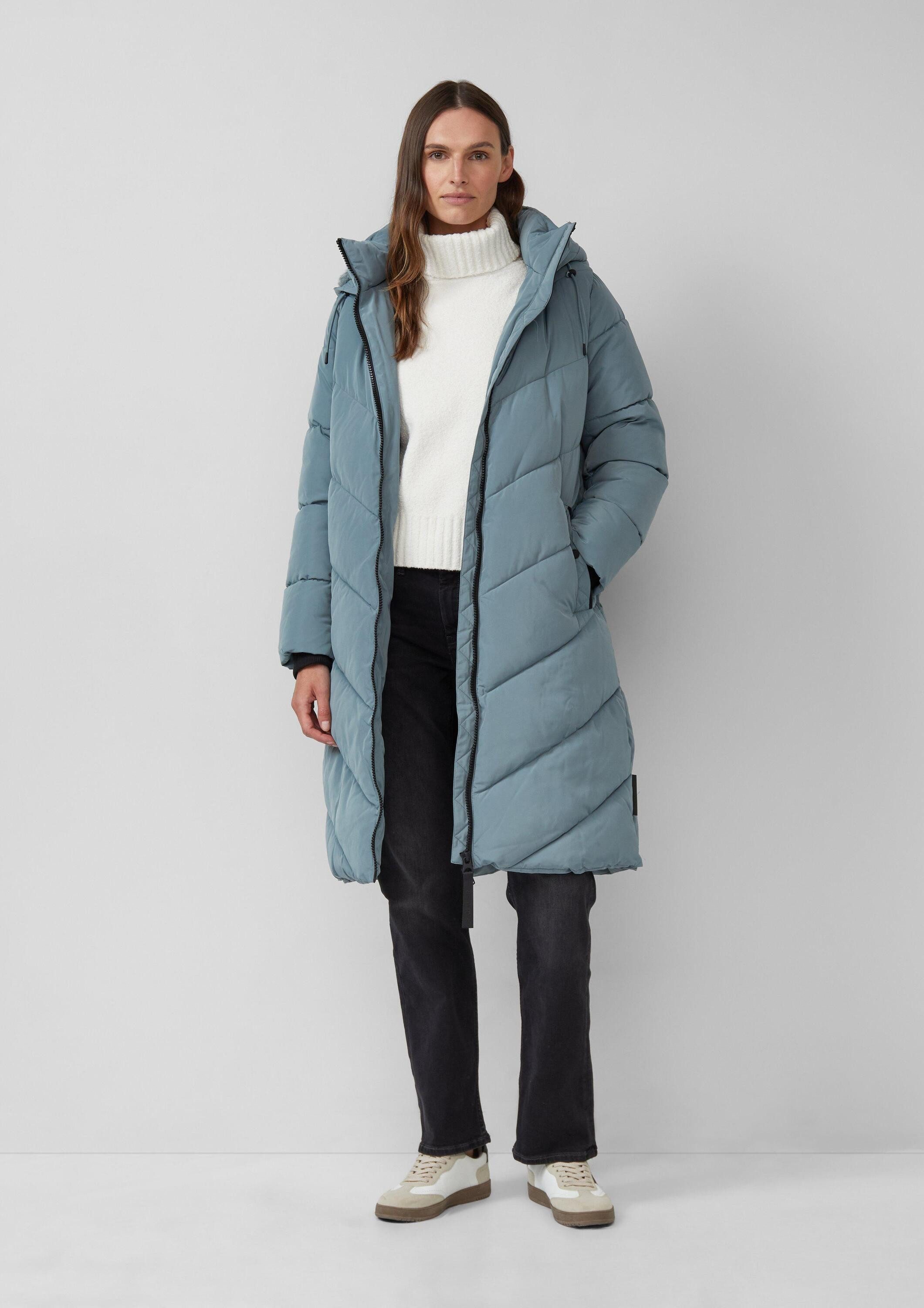 s.Oliver Wintermantel Outdoor-Mantel Steppmantel mit Teddyplüsch-Kapuze günstig online kaufen