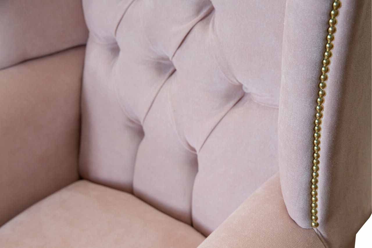 Ohrensessel, Sessel JVmoebel Samt Chesterfield Wohnzimmer Ohrensessel Design Klassisch