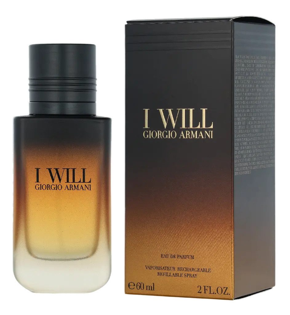Emporio Armani Eau de Parfum I Will EDP Herren Spray, Aromatisch-warmer Duft mit Lavendel, Bergamotte und Madagaskar-Vanille