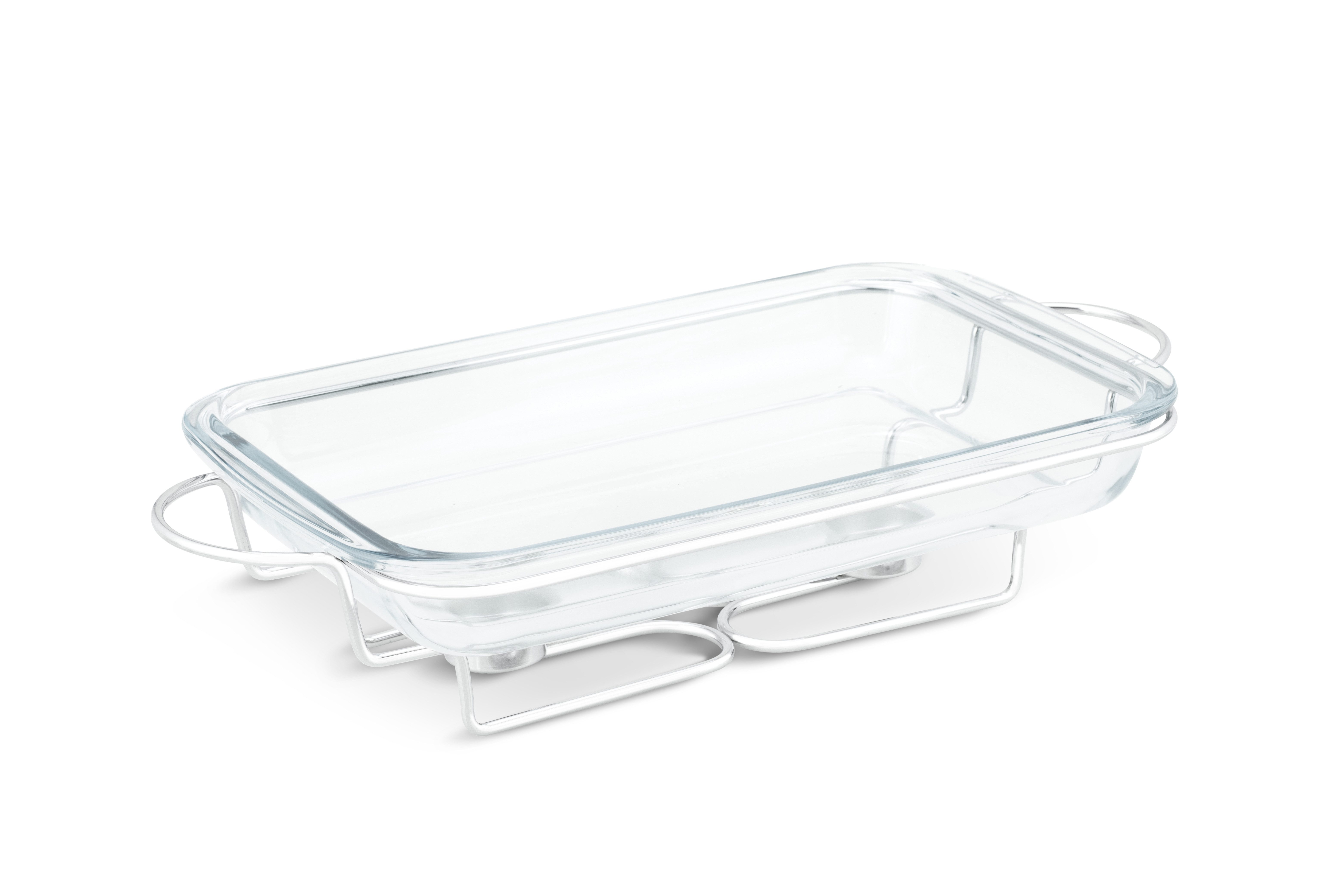 Edenberg Stövchen Speisenwärmer Gehärtetes Glas Edelstahl Warmhaltebehälter Catering, (3.0L, 2-tlg., Eine ideale Geschenkidee! Sehr hochwertig) – Bild 4 von 5