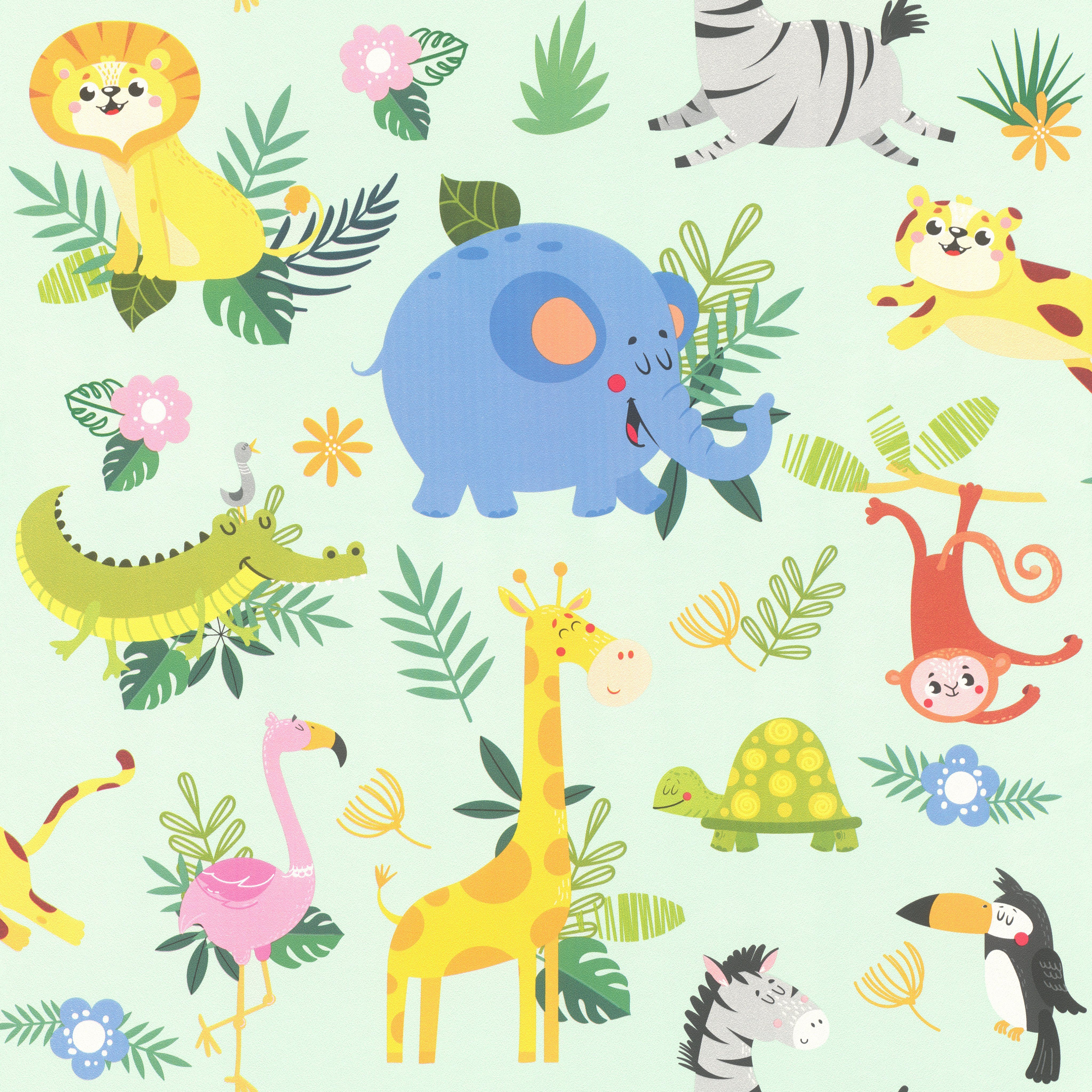 Rasch Kindertapete Rasch Selection Papier, Kids, gelb rosa 229714