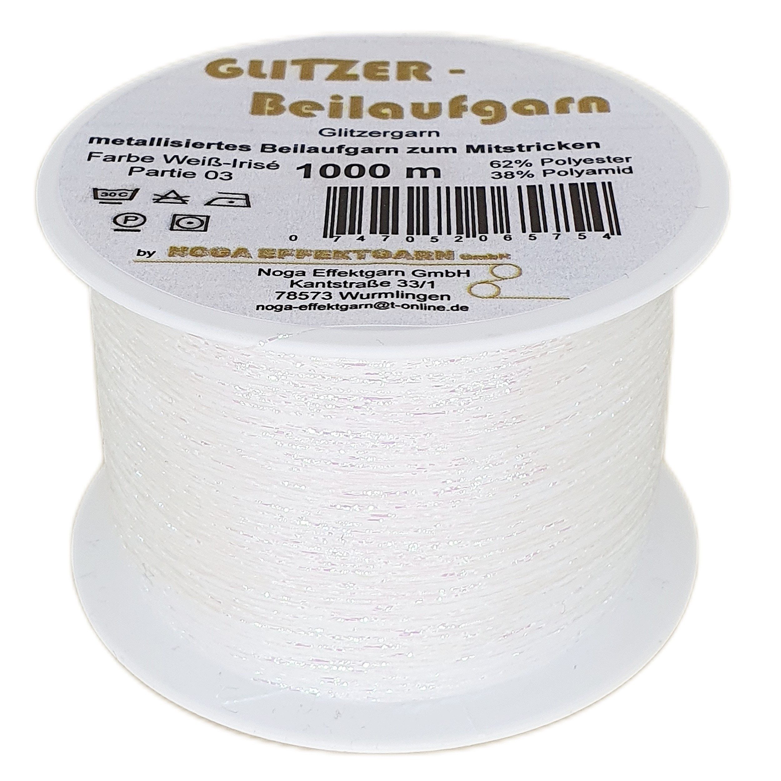 NOGA EFFEKTGARN GmbH Glitzer Beilaufgarn auf 1000 Meter Spule Effektgarn