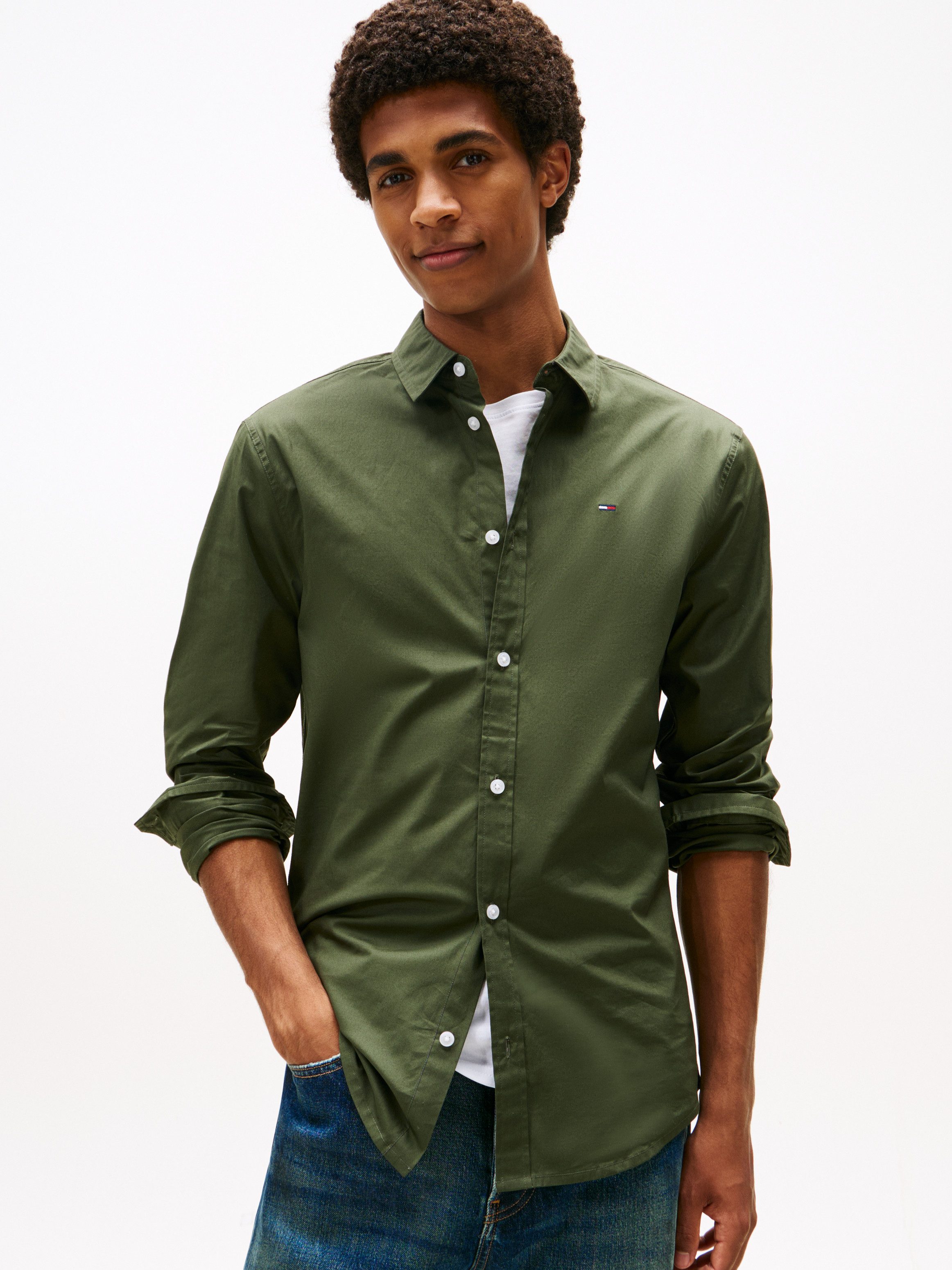 Tommy Jeans Langarmhemd Sabim Stretch Hemd Shirt Stretch Hemd, Premium, Sli günstig online kaufen