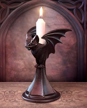Horror-Shop Dekofigur Vespertilio Gothic Fledermaus Kerzenständer Schwar