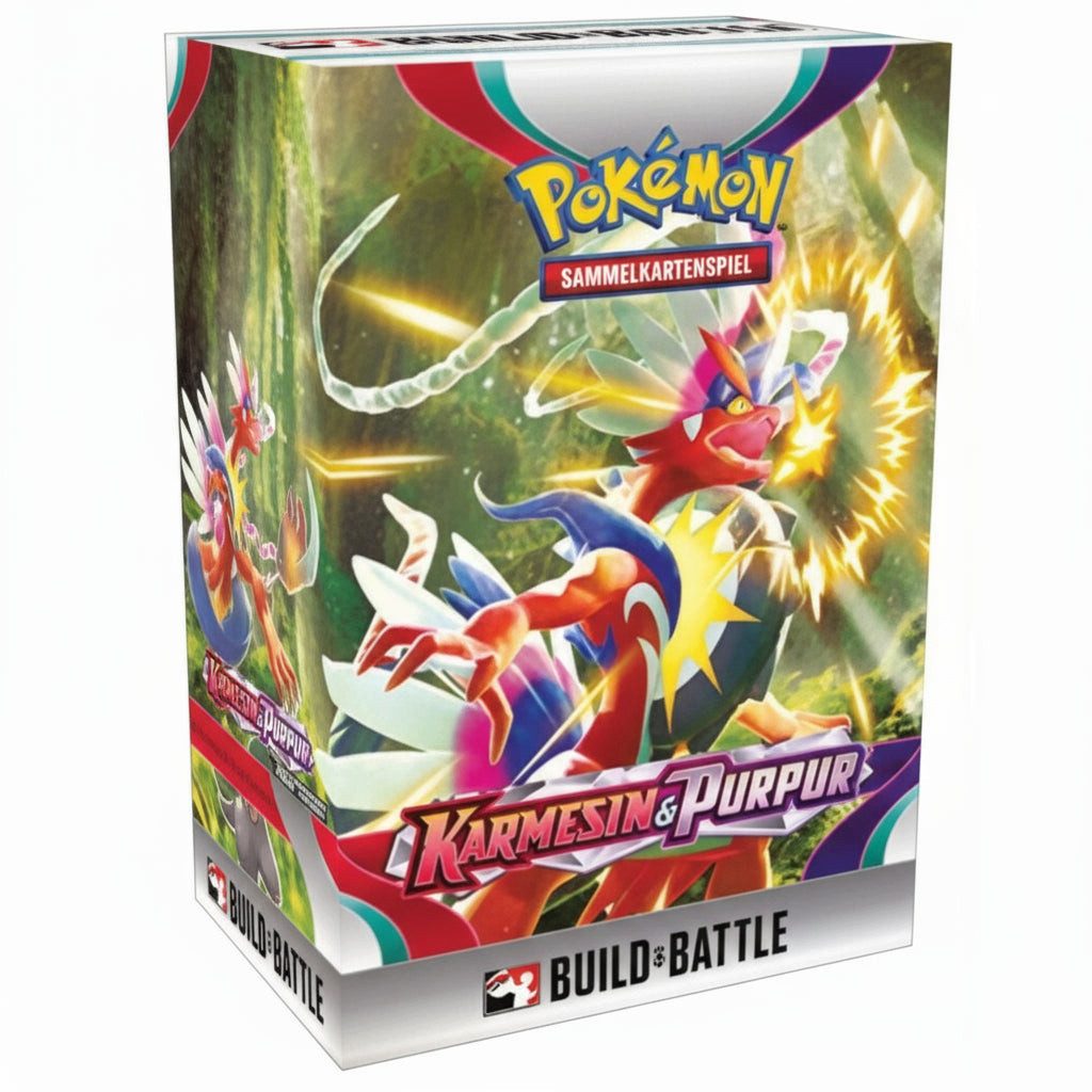 The Pokémon Company International Sammelkarte Pokémon Karmesin & Purpur Prerelease Set - 4 Booster Packs + Promo