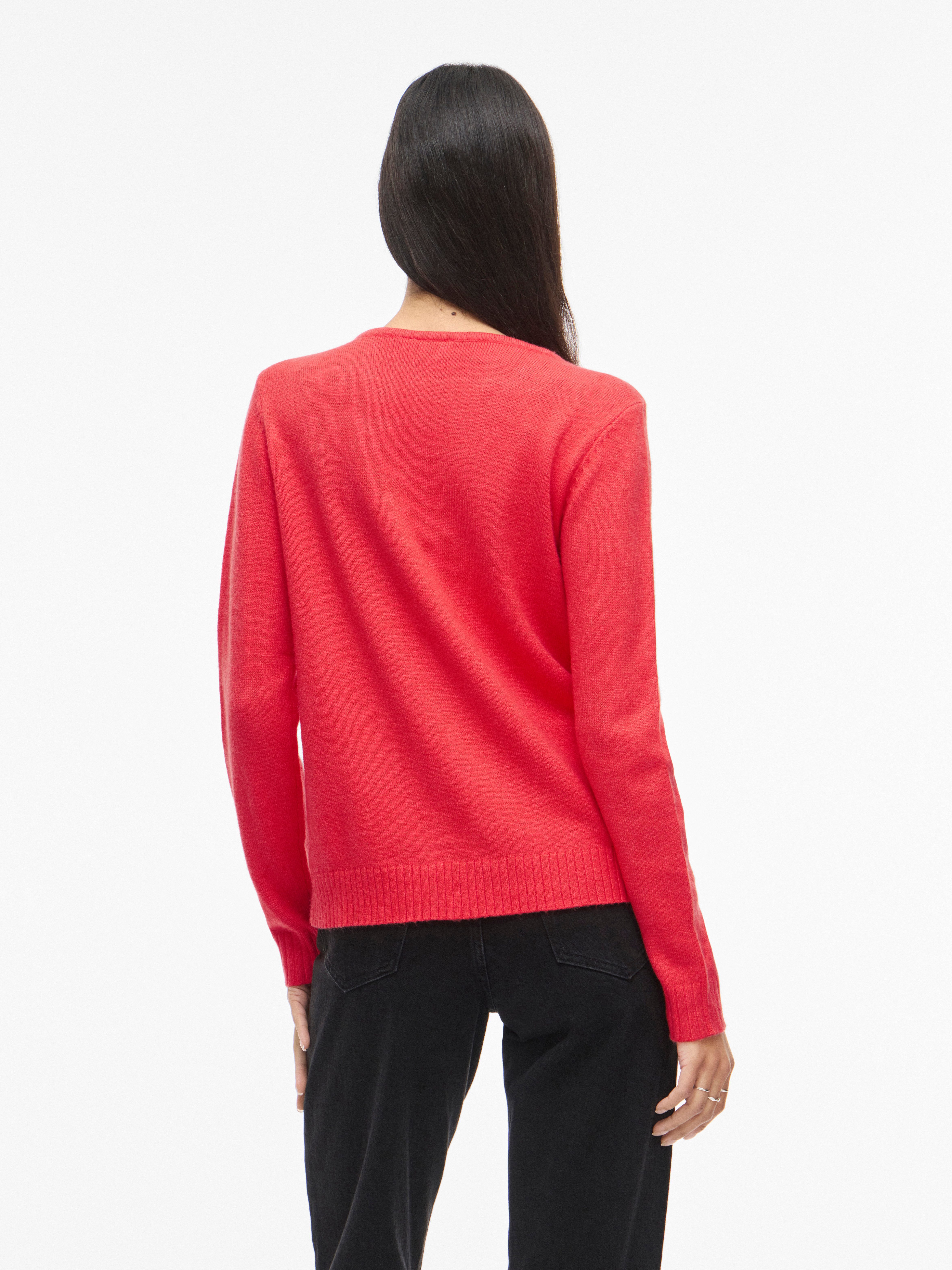 Vila V-Ausschnitt-Pullover VIRIL V-NECK L/S KNIT TOP - NOOS günstig online kaufen
