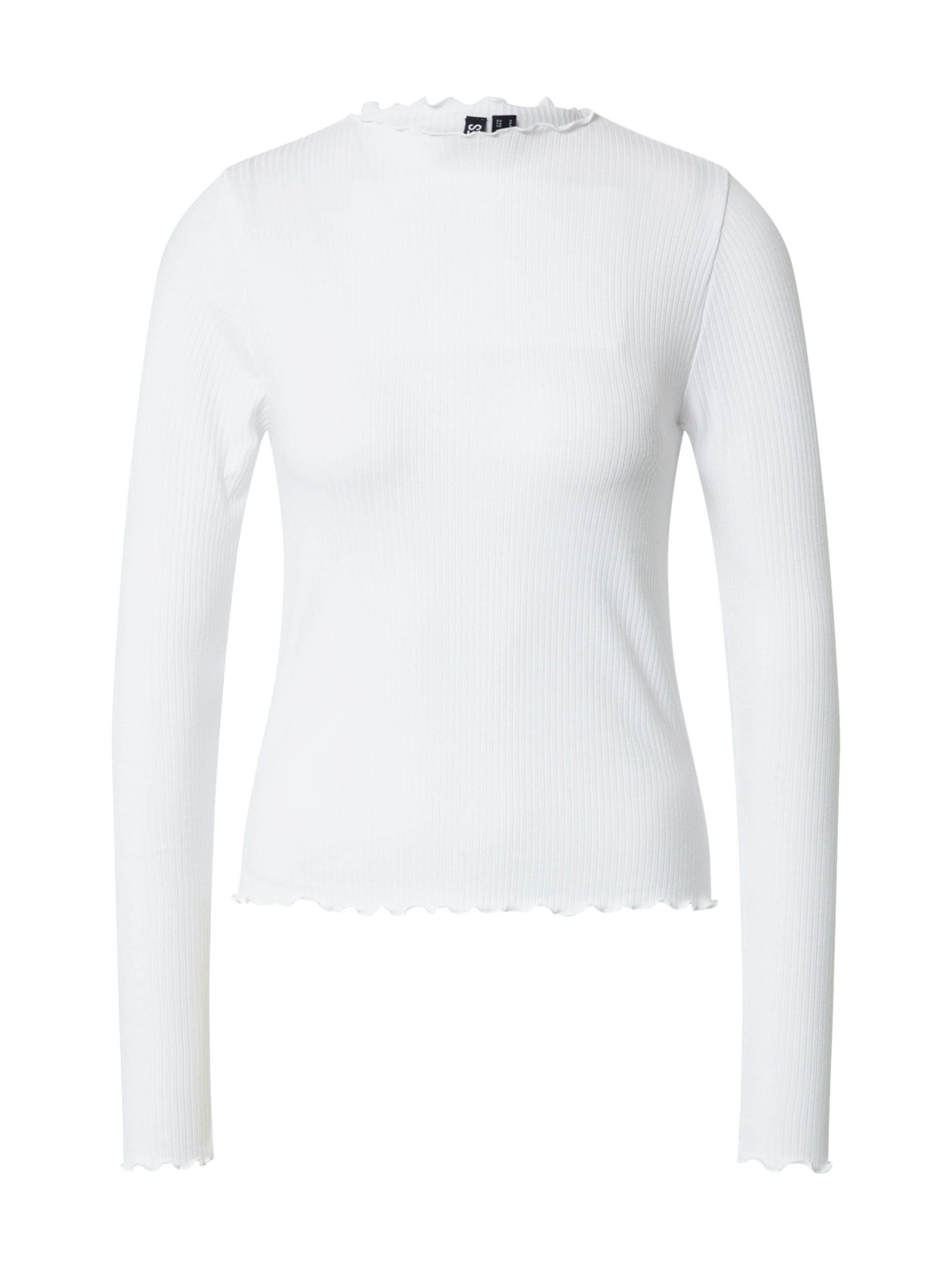 Details Nicca pieces bright Langarmshirt Plain/ohne (1-tlg) white