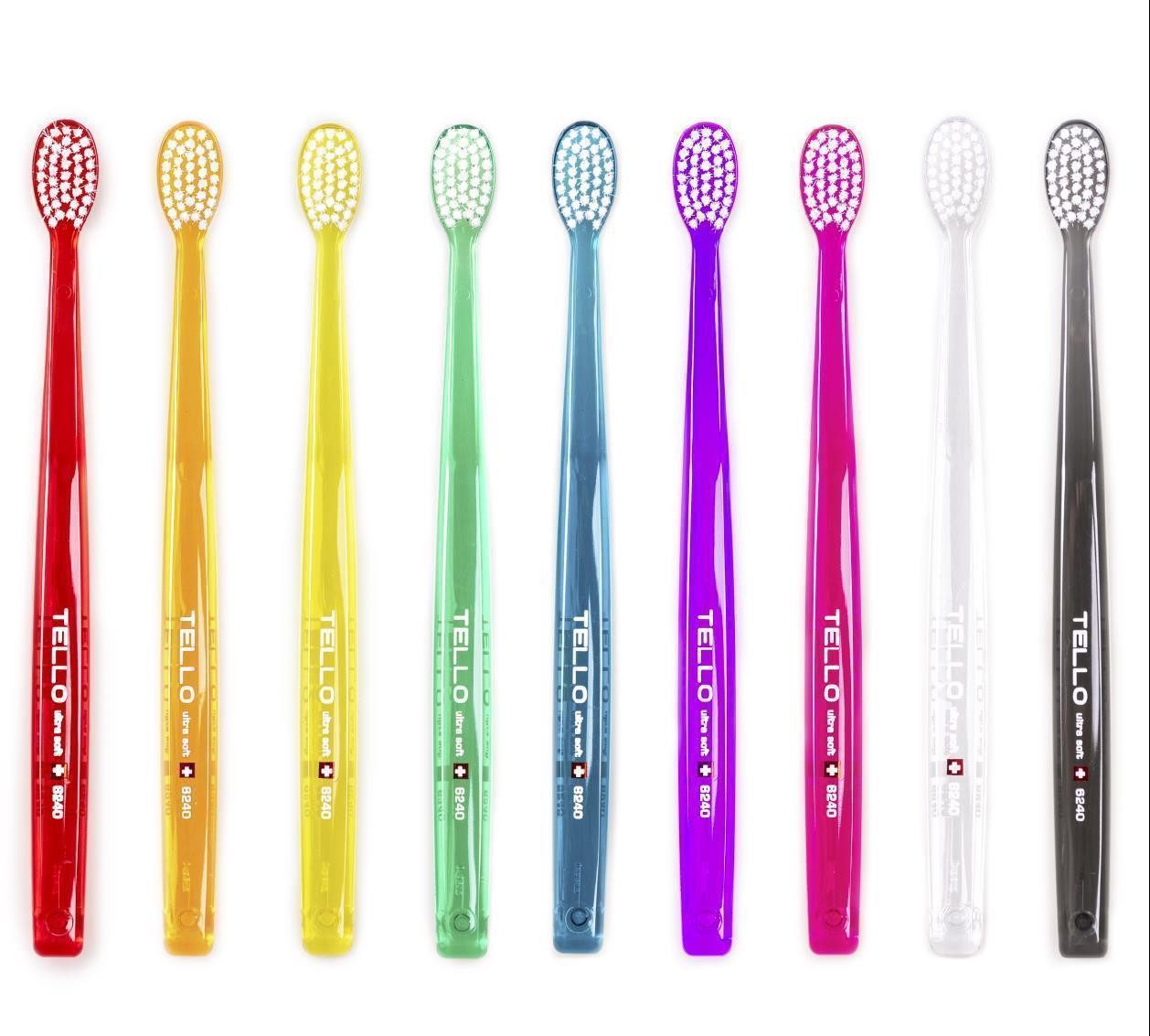 Tello GmbH Zahnbürste 5x TELLO Brush Ultra Soft 6240 - Zahnbürste
