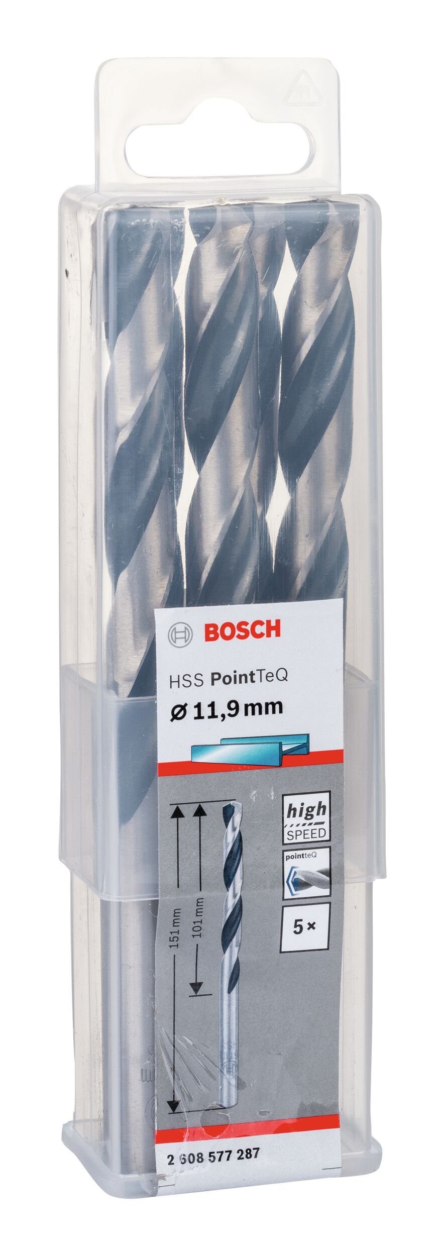 Metallbohrer, Stück), 338) - (DIN HSS - mm 5er-Pack Metallspiralbohrer BOSCH (5 11,9 PointTeQ