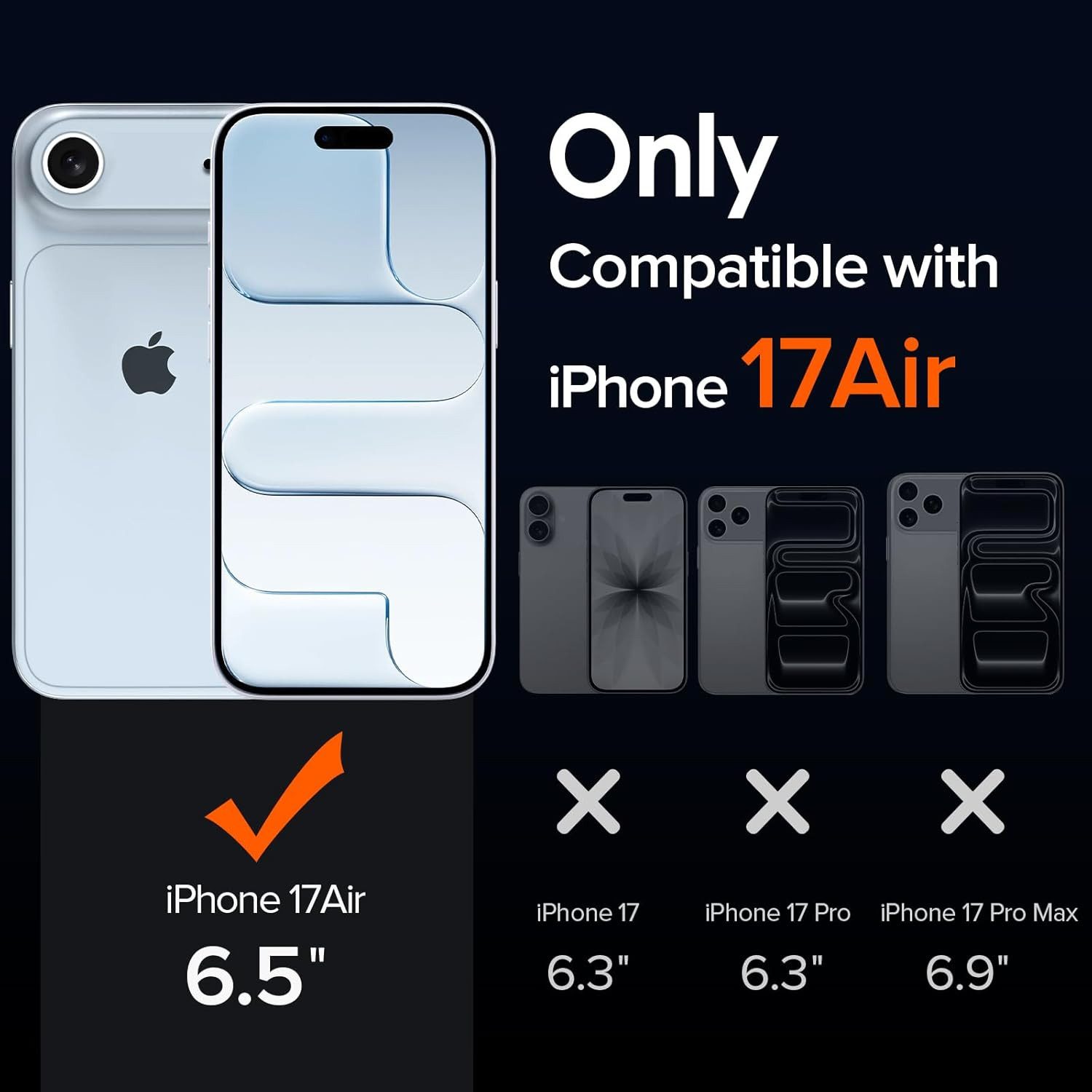 CLM-Tech Displayschutzglas 2X für iPhone 17 Air 6,6 Zoll, Panzerglas Folie - Blasenfreie Anbringung und kratzfest -, 2 Stück, Anti-Fingerabdruck – Bild 2 von 5
