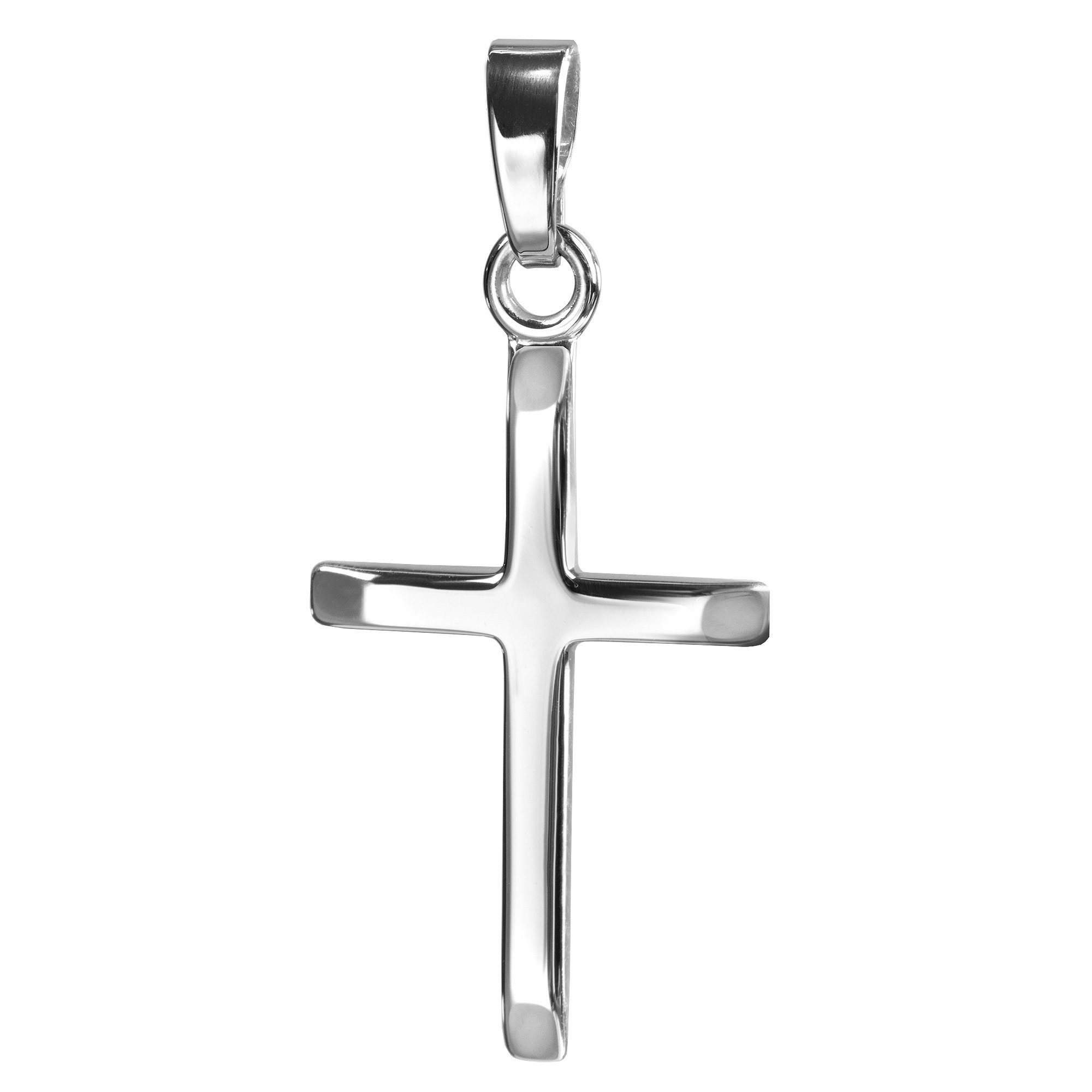 Produktbild von Anhänger Kreuz 925 Silber Teil Matt Kreuzanhänger Silberkreuz Mit