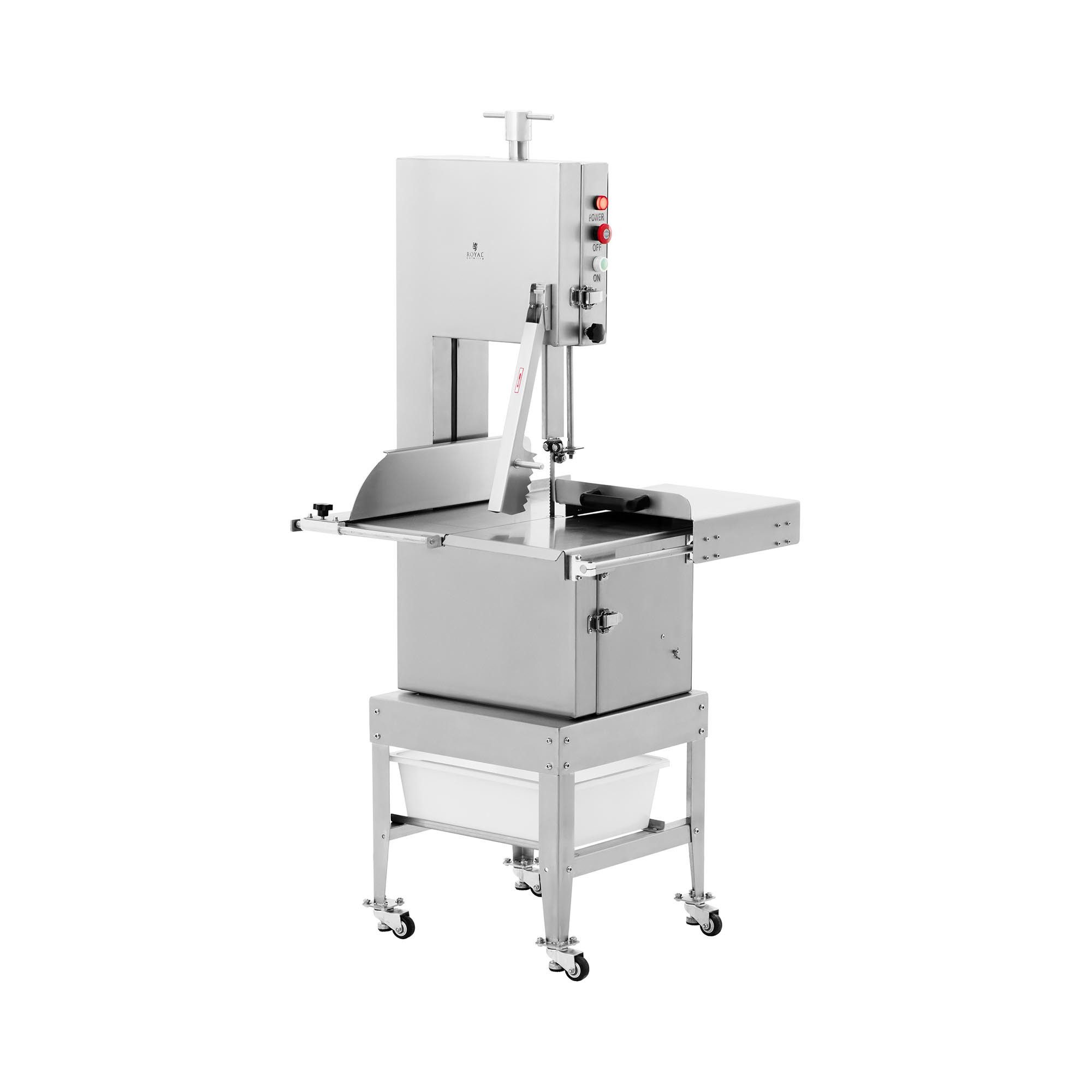 Royal Catering Handsäge Elektrische Knochensäge auf Rädern 2400 mm 1500 W Schnitthöhe: 330 mm